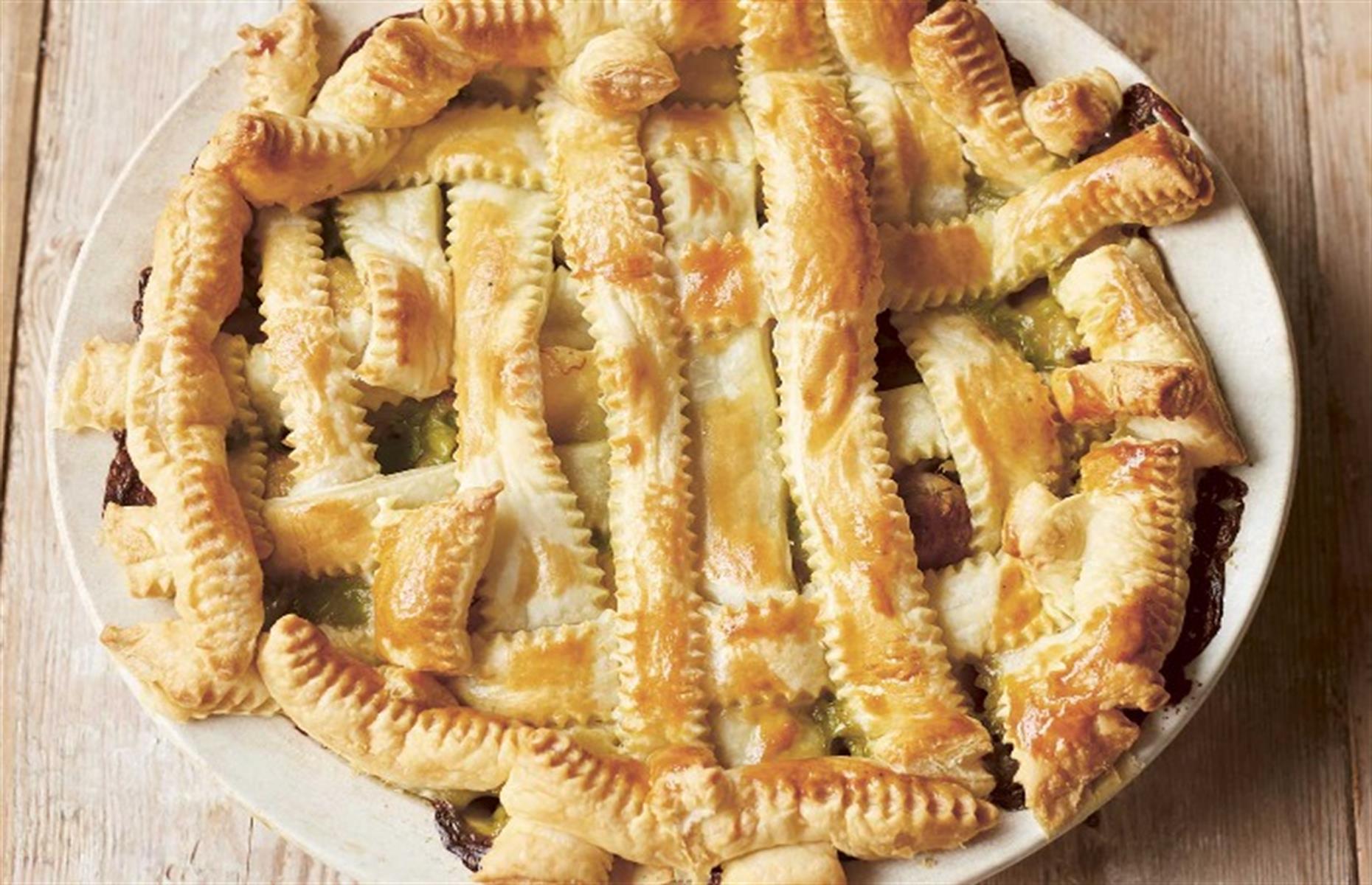 9. Chicken, sausage and bacon puff pie