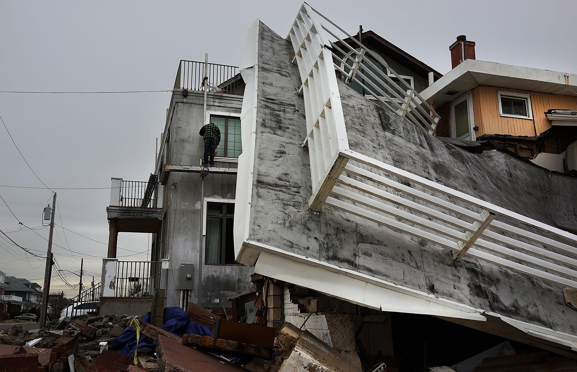 Destroyed by a hurricane