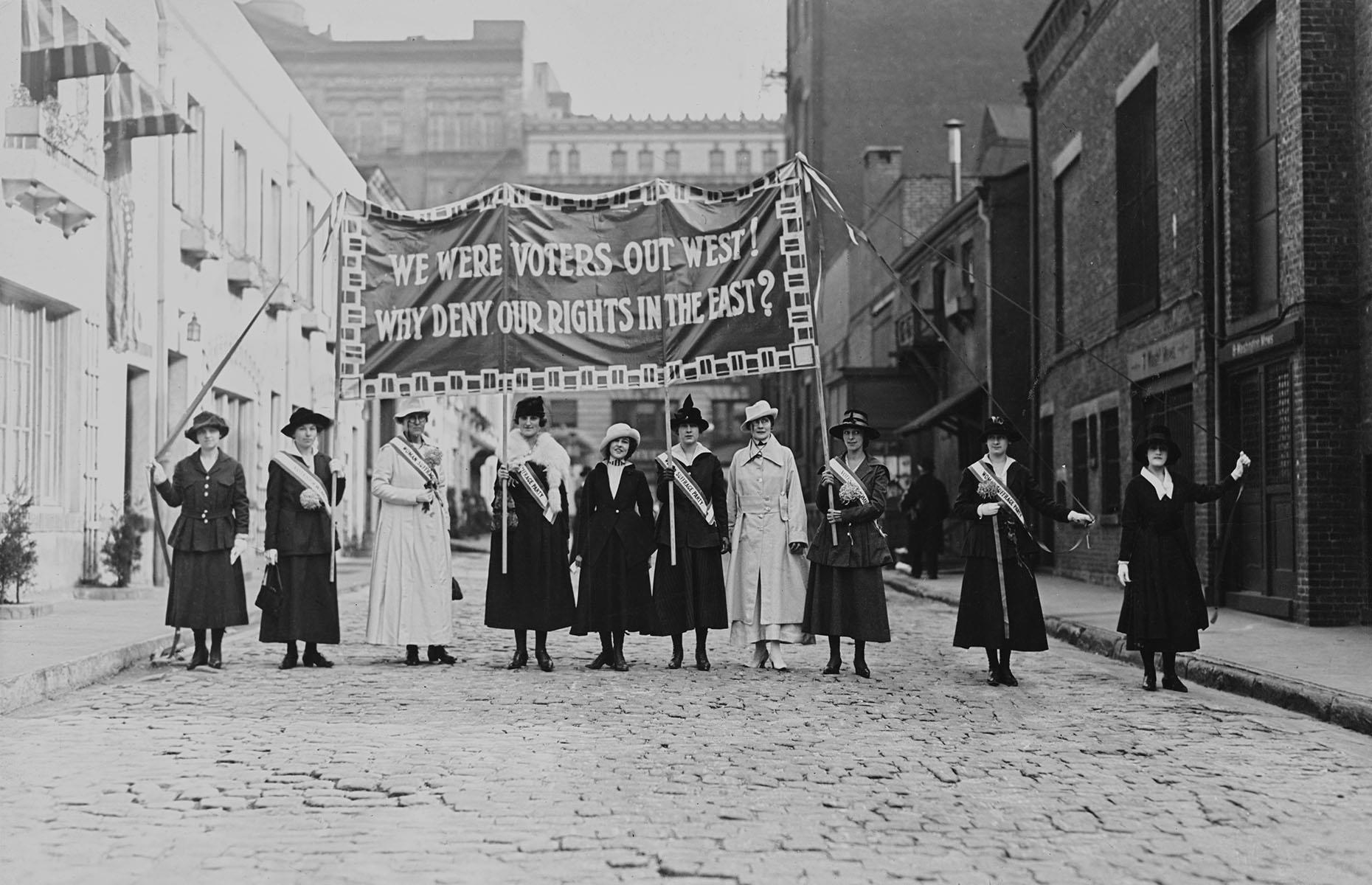 1912: Suffragettes demand the right to vote
