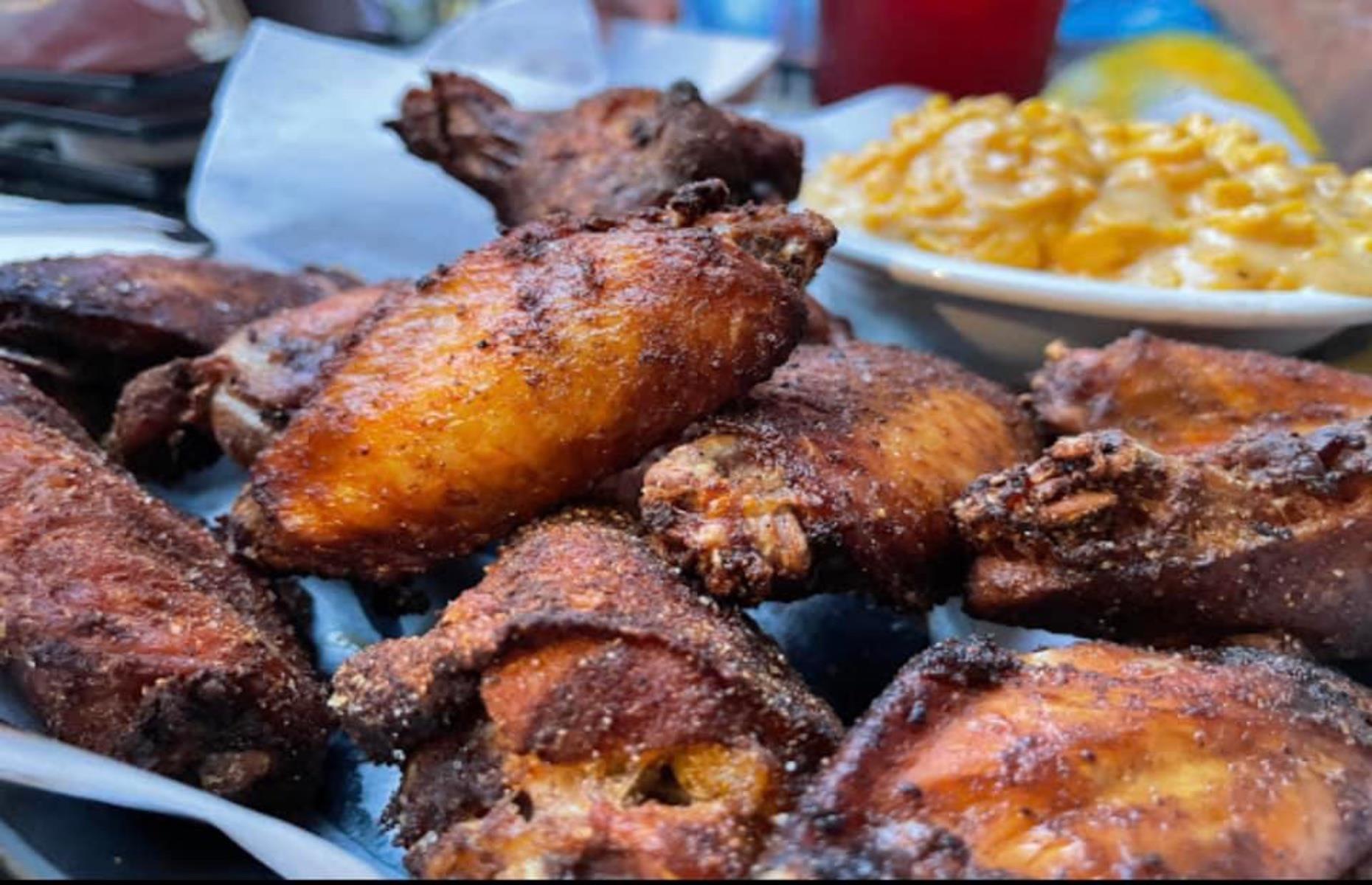 Kentucky: smoked wings, Momma's Mustard, Pickles & BBQ, Louisville