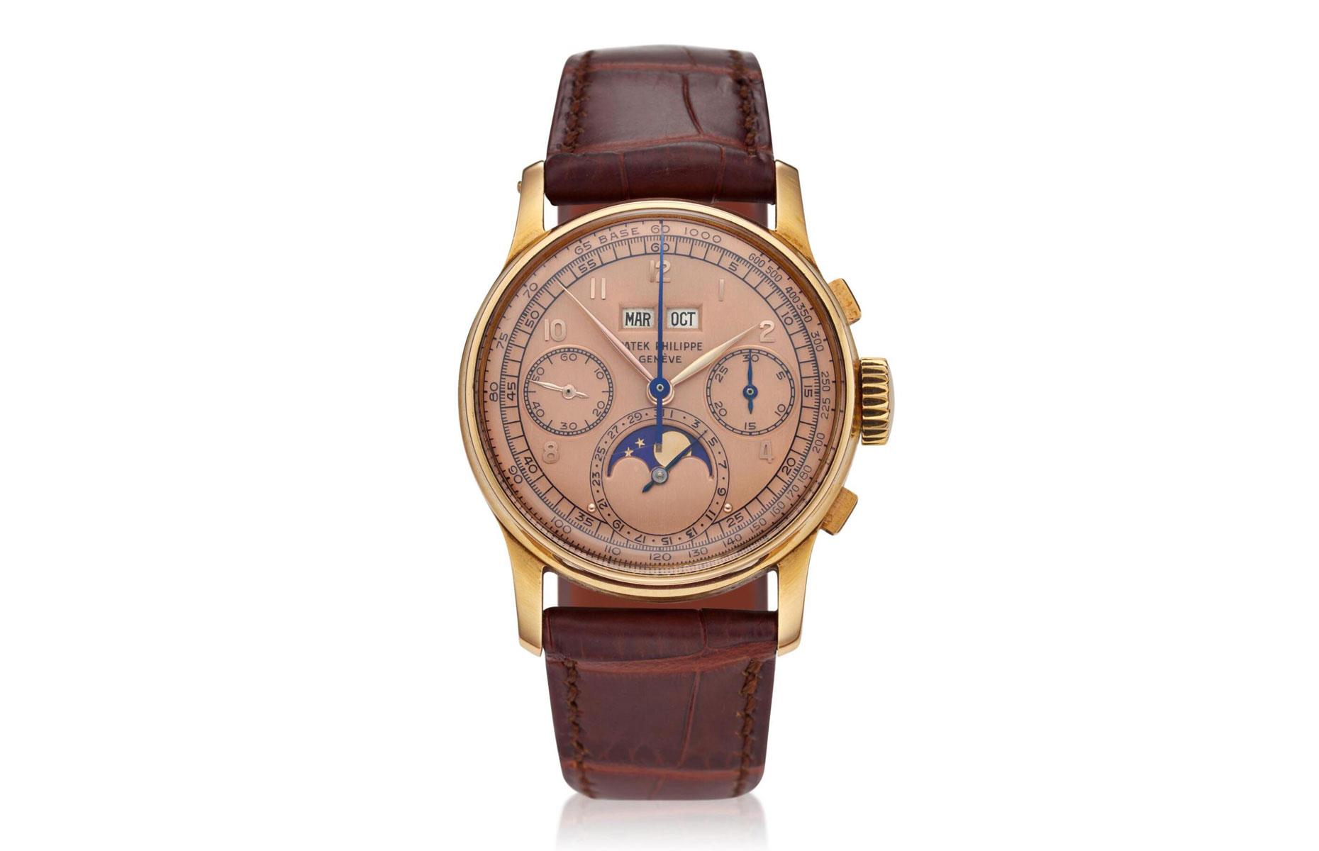 5. Patek Philippe Prince Mohammed Tewfik A Toussou Pink Gold Ref 1518: $9.57 million ($11.3m/£8.4m today)