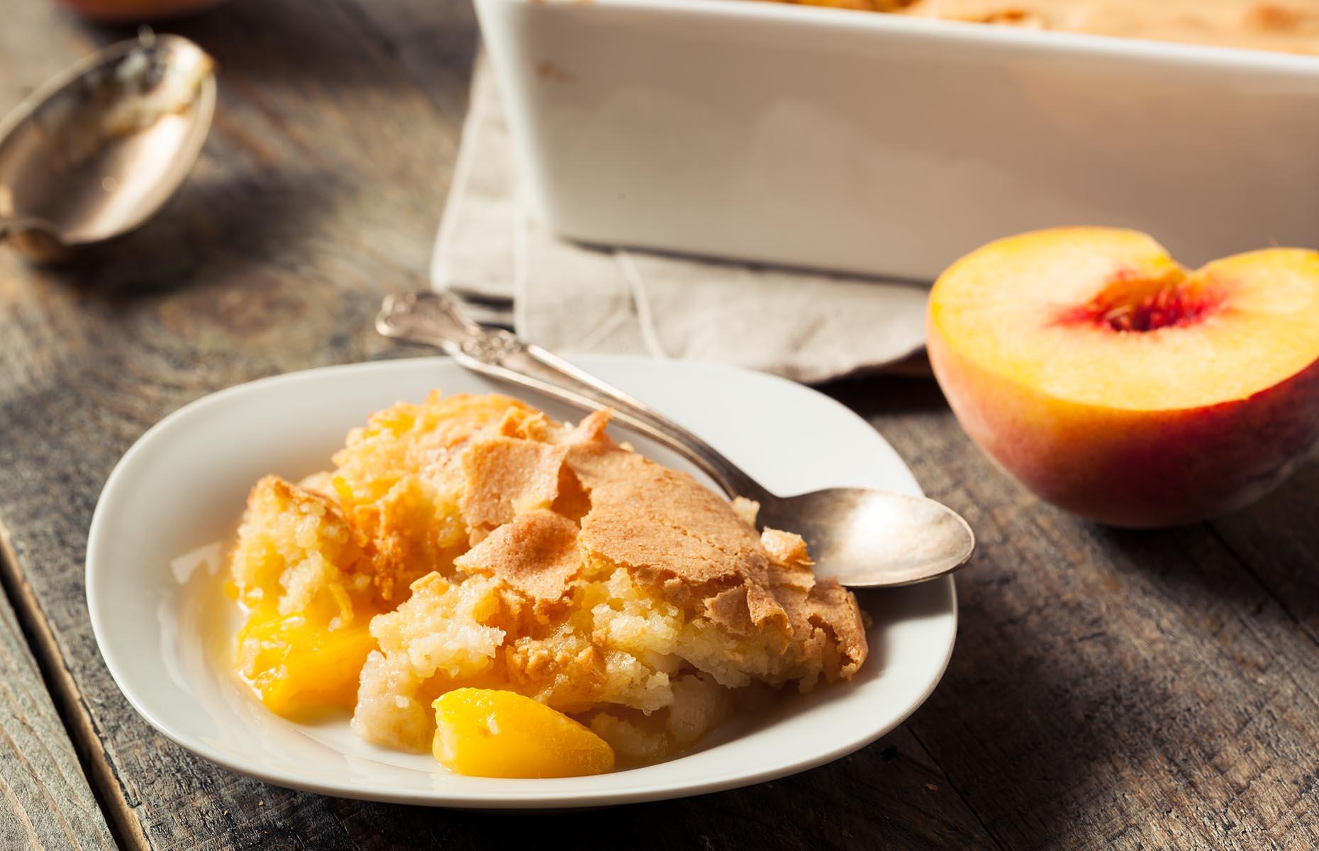 Georgia: peach cobbler