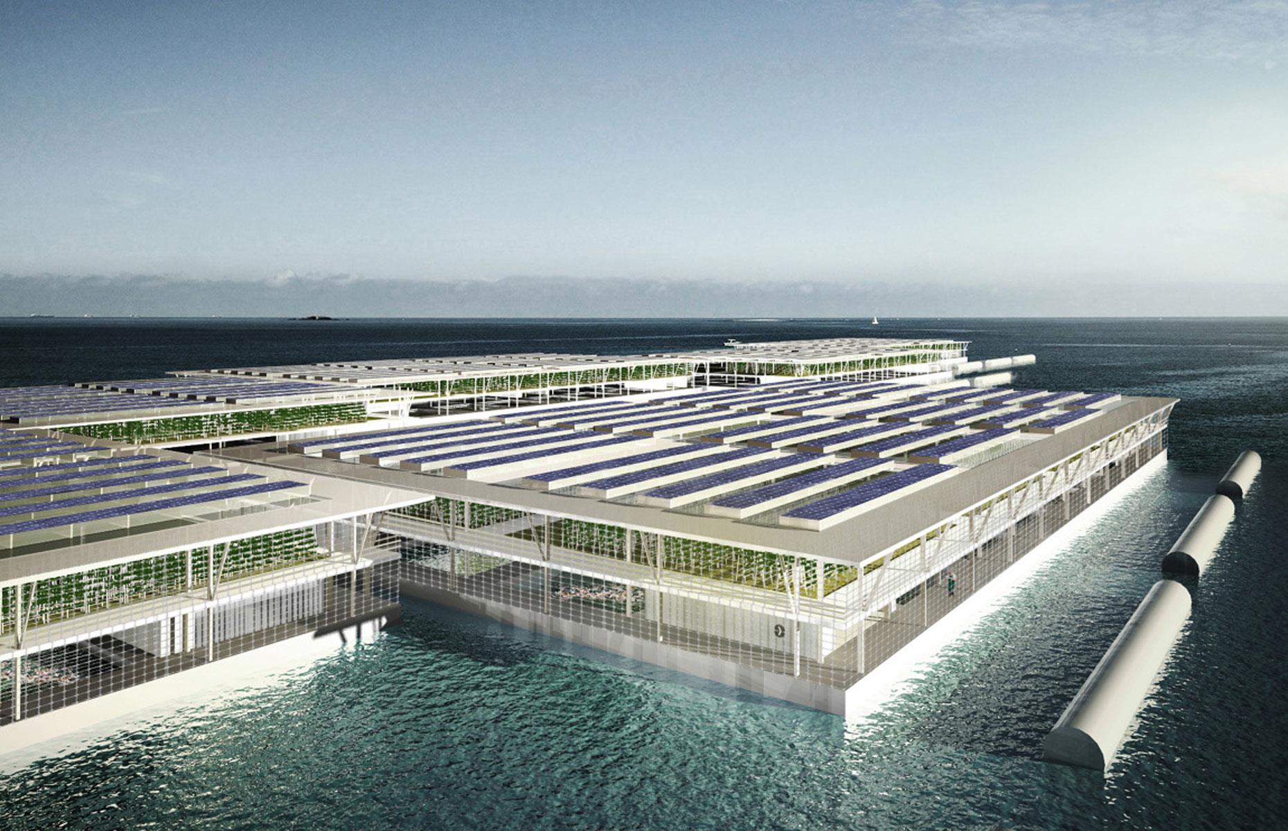 Vertical and floating farms