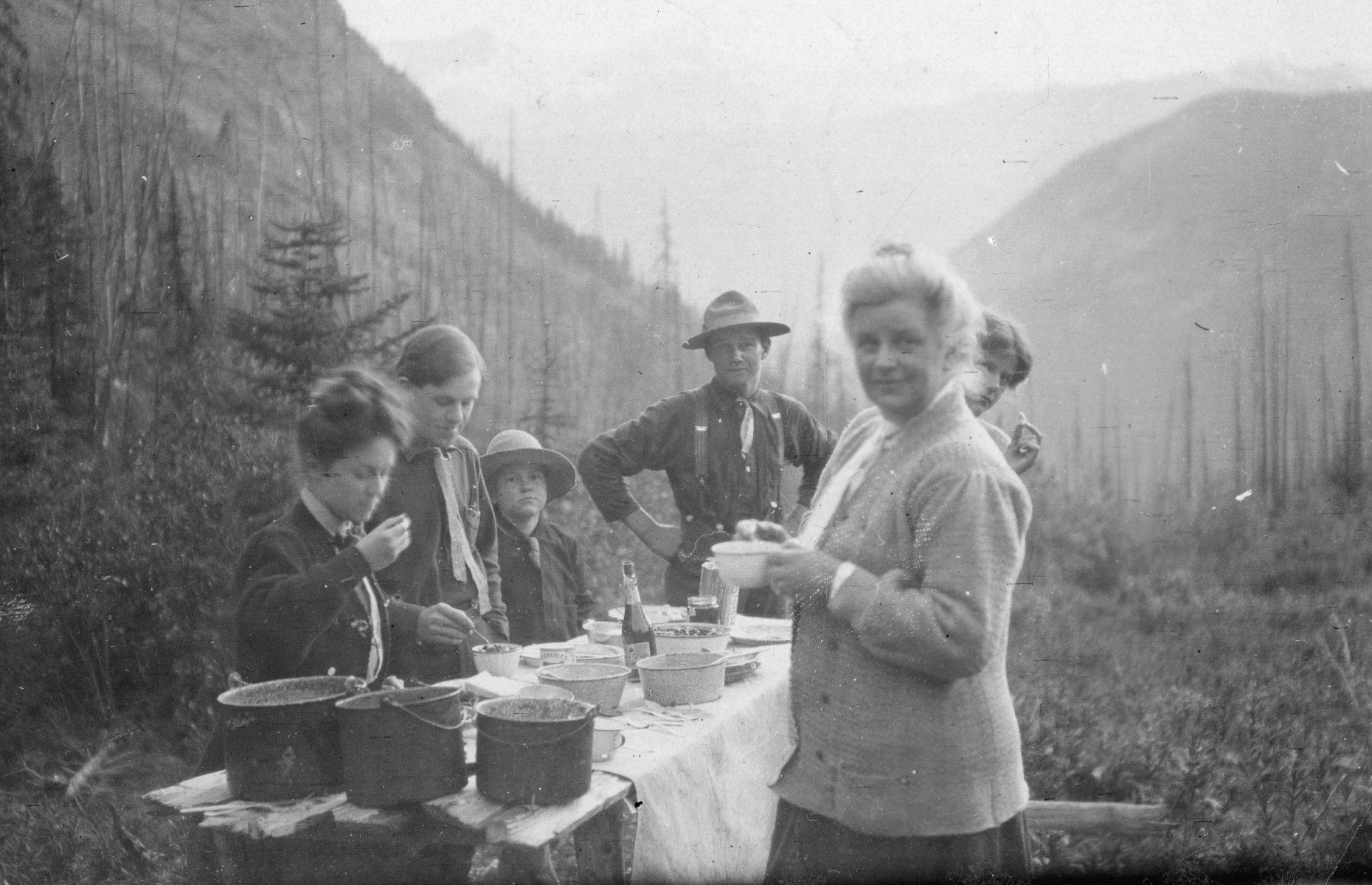 1910: Charles Doolittle Walcott’s family campsite in the Canadian Rockies