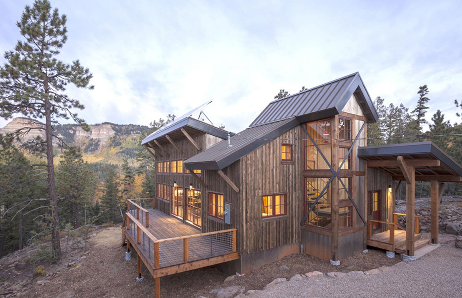 Modern mining-style residence, Colorado, USA