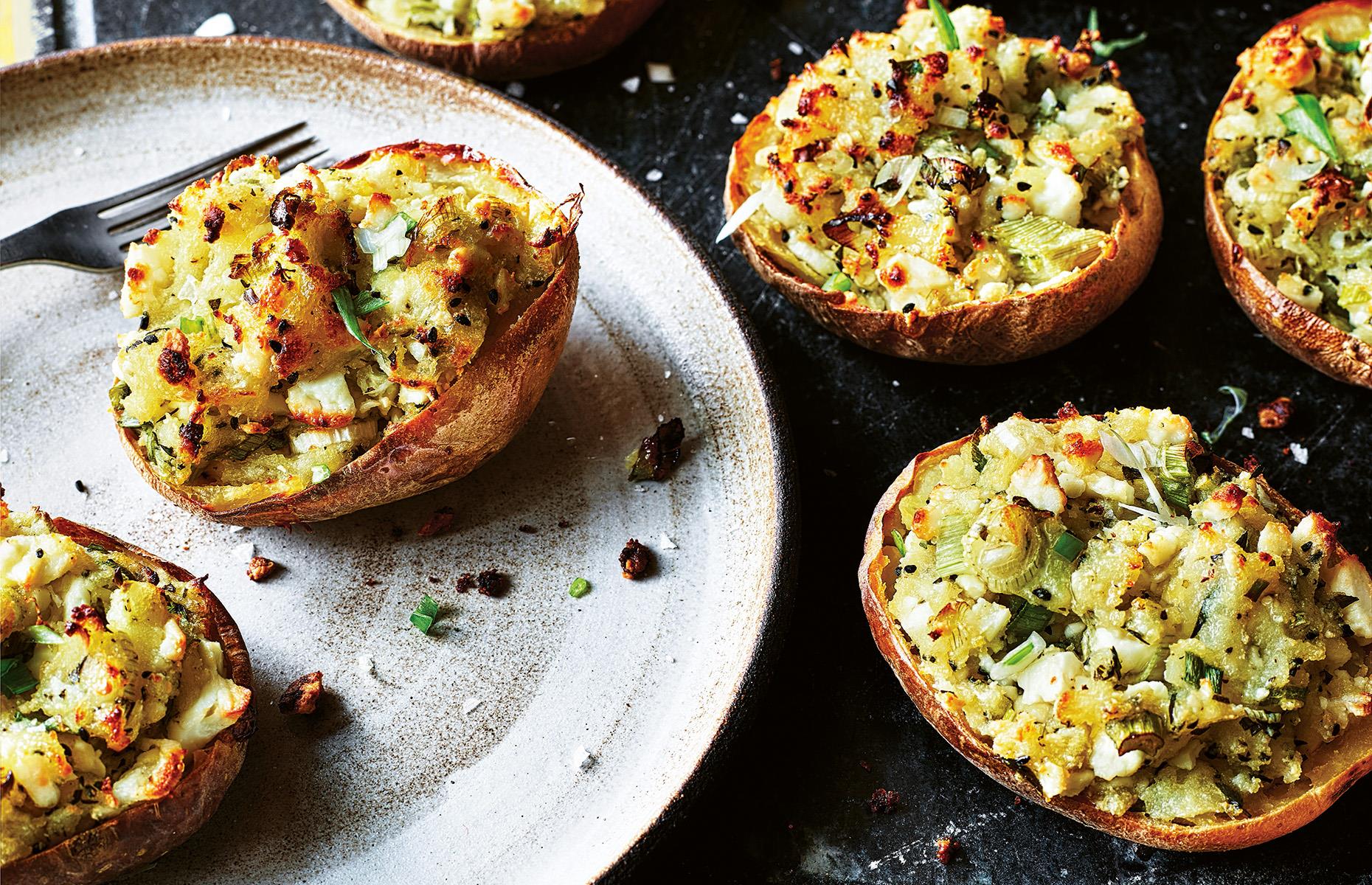 Stuffed potato skins 