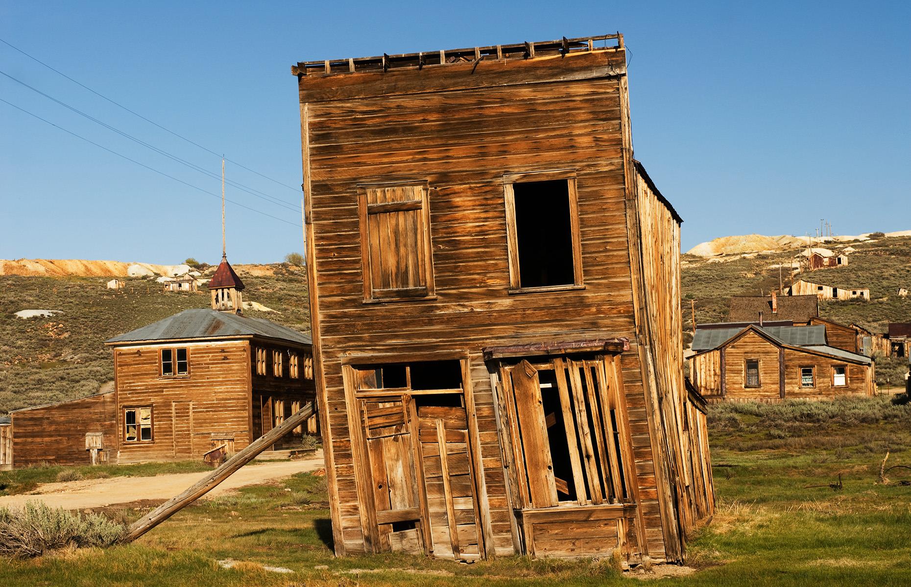 The eerie abandoned gold rush town of Bodie, California, USA