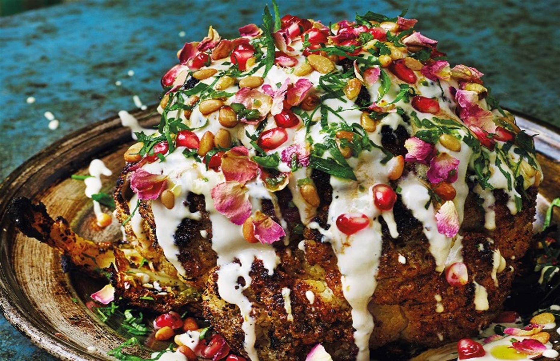 Roasted cauliflower shawarma