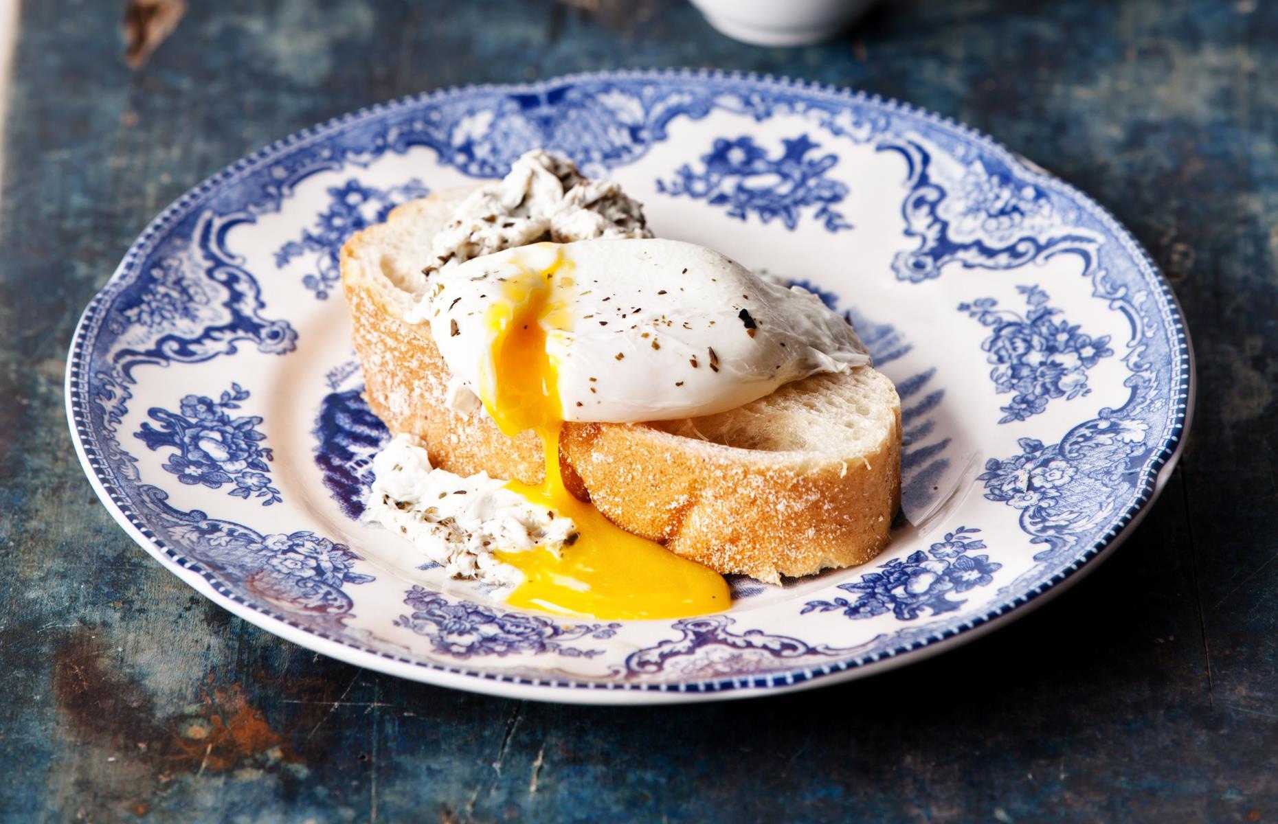 27. Eggs can be poached in any pan