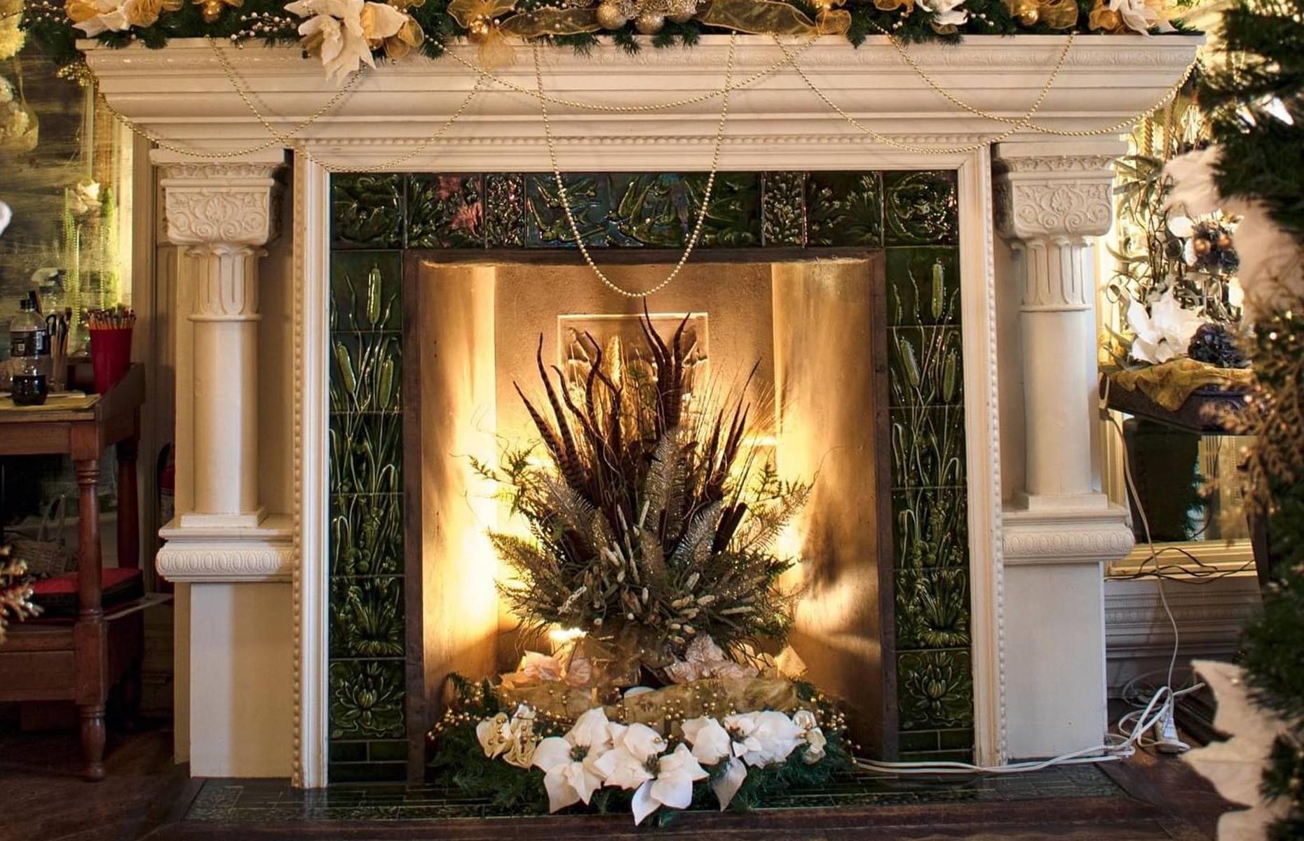 The Folly's faux fireplaces