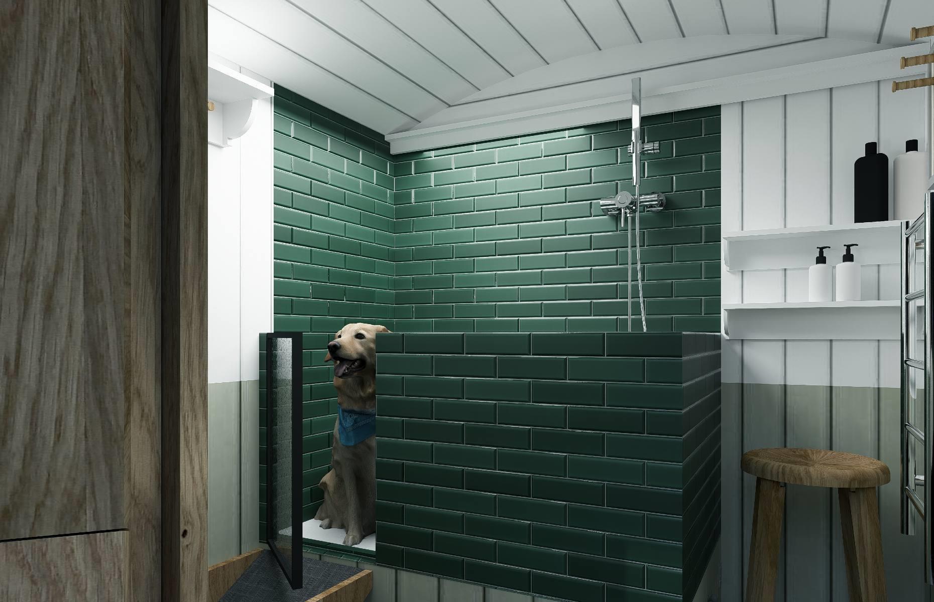 Dog wash hut