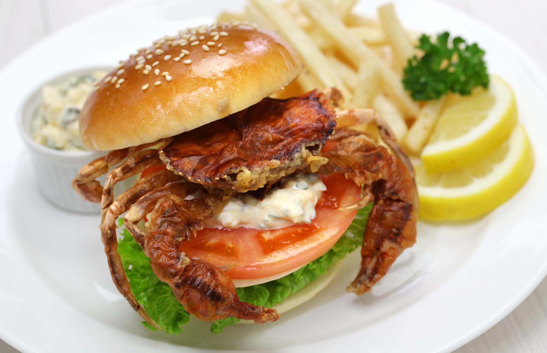 Soft shell crab burger