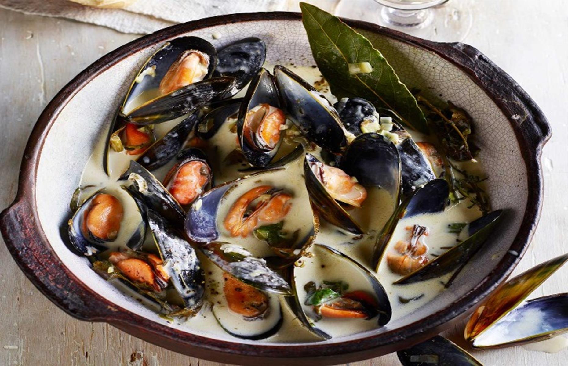 Mussels with cider