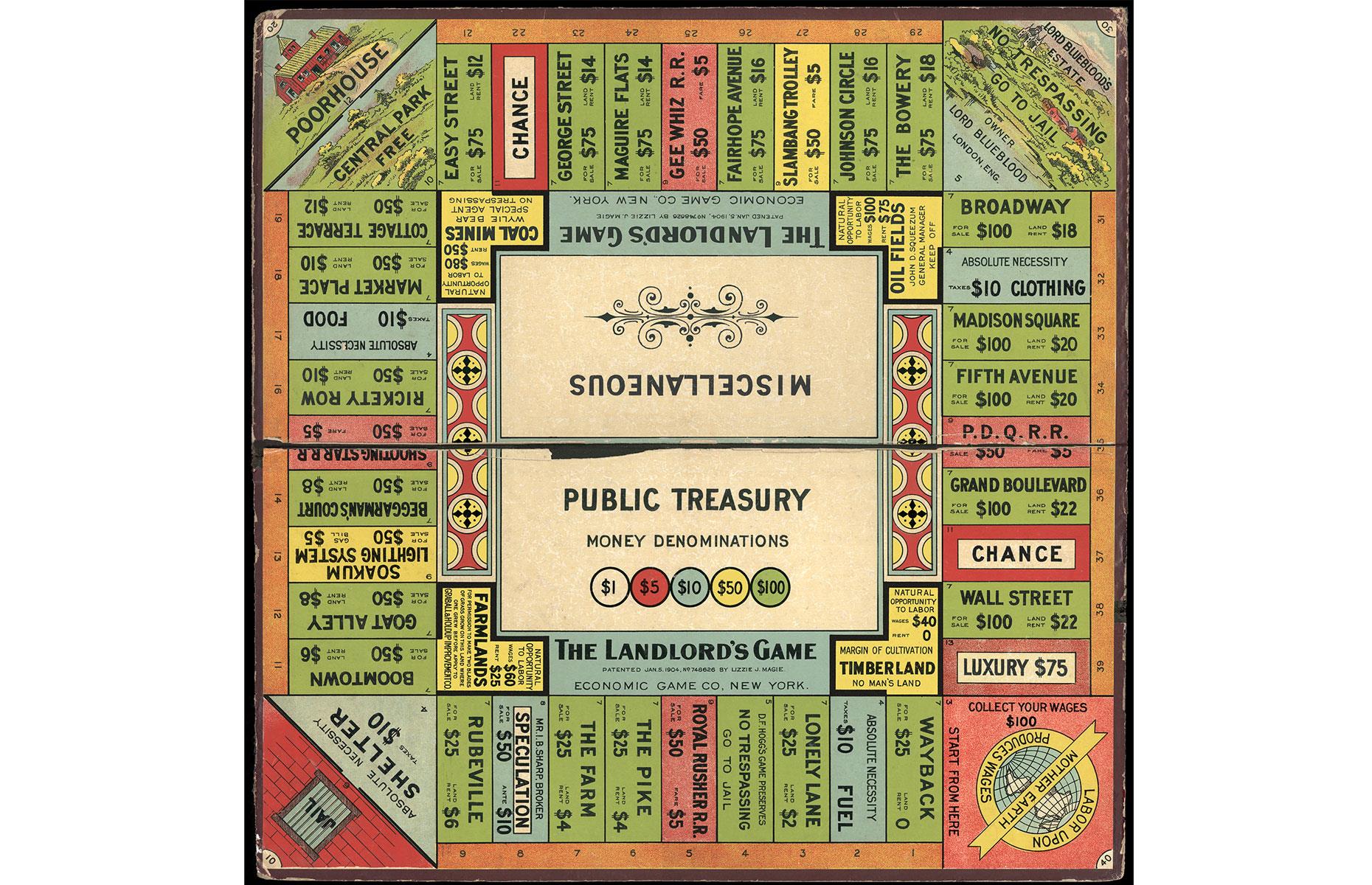 The Landlord's Game First Edition – $50,000 (£37.4k)