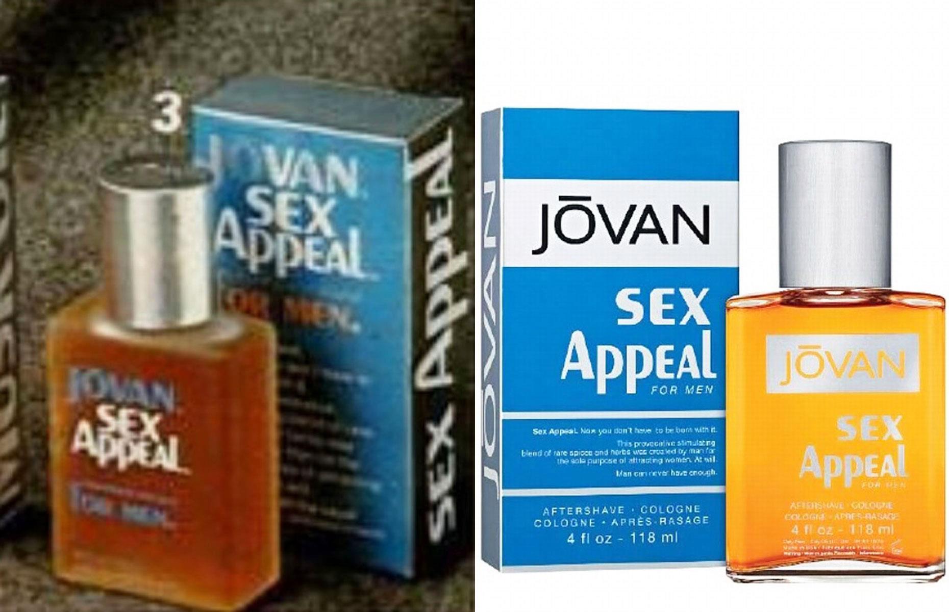 Jovan Sex Appeal cologne four-ounce bottle: 125% more expensive in 1984