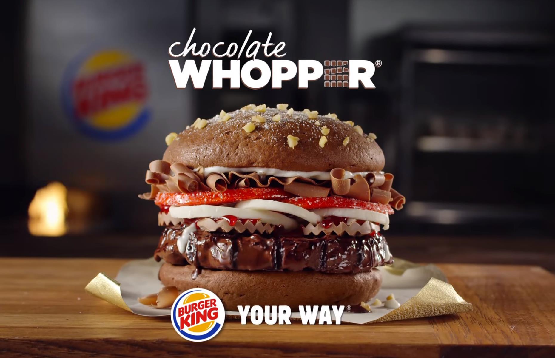 Burger King unveils the Chocolate Whopper