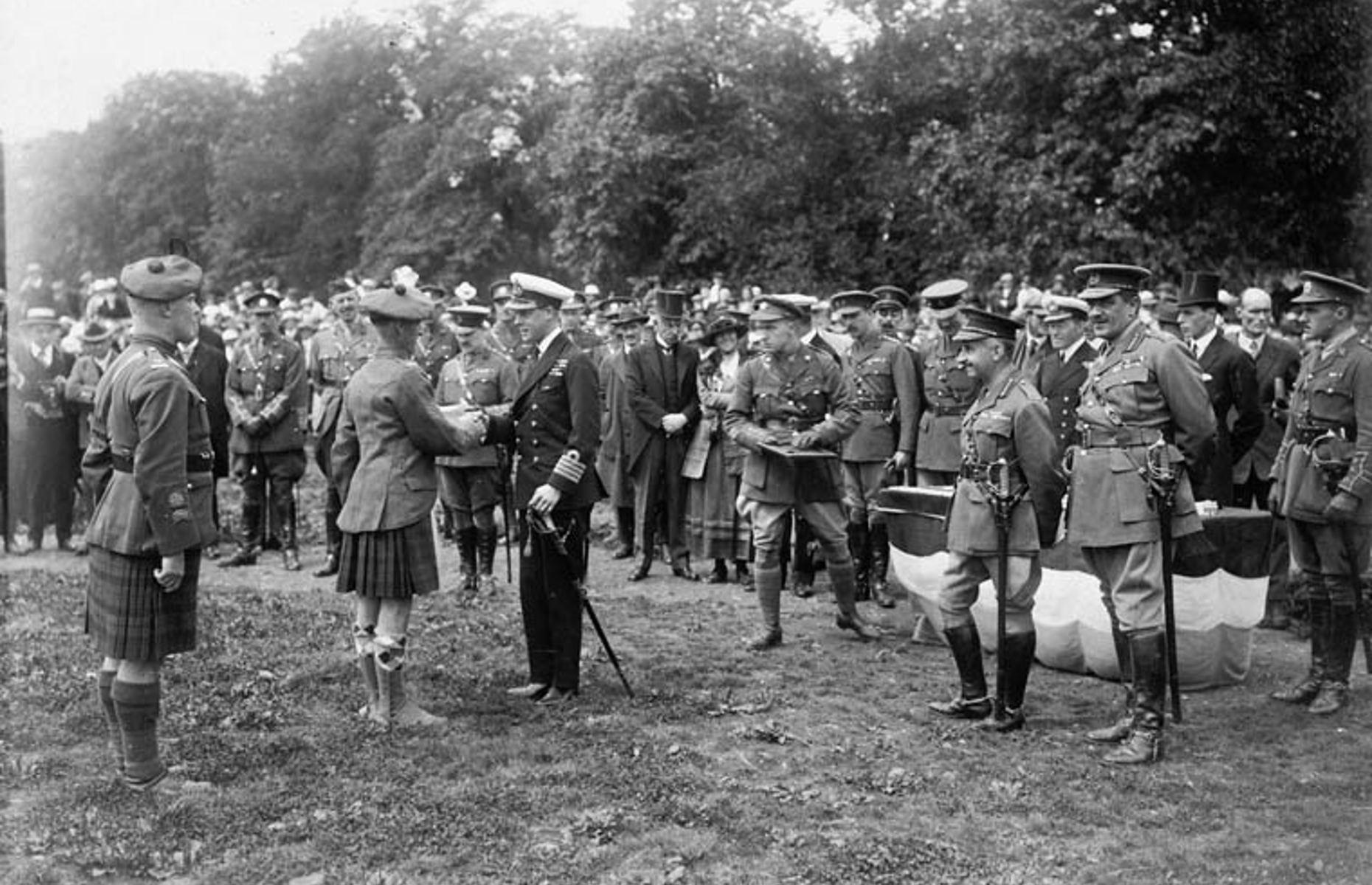 1919: the Prince of Wales presents medals in Halifax, Nova Scotia