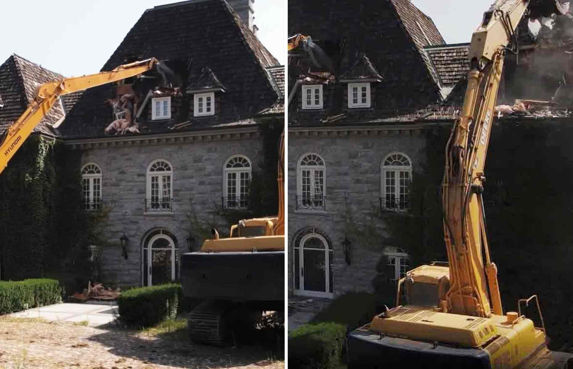 Razed to the ground