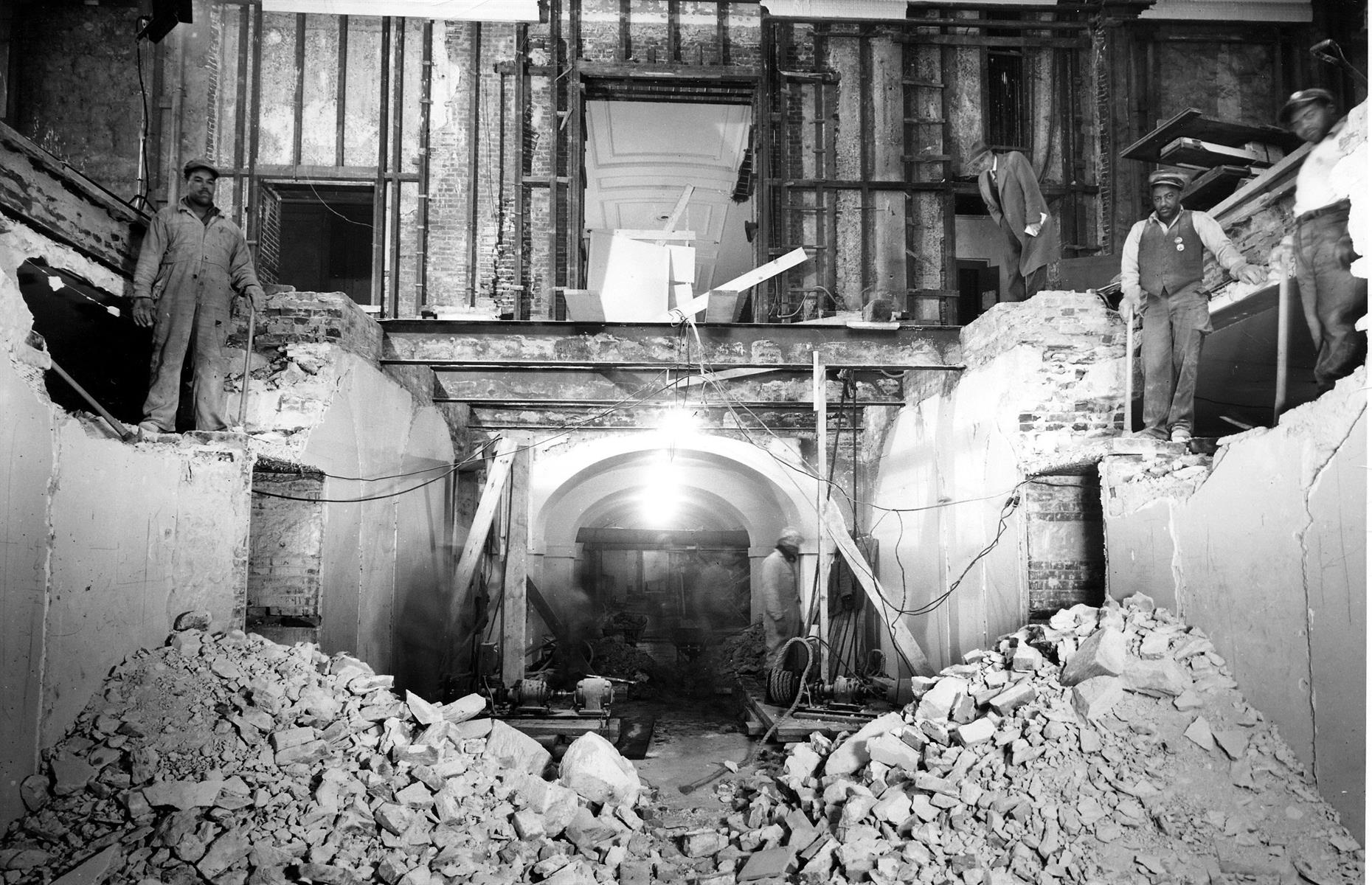 Iconic interior reduced to rubble