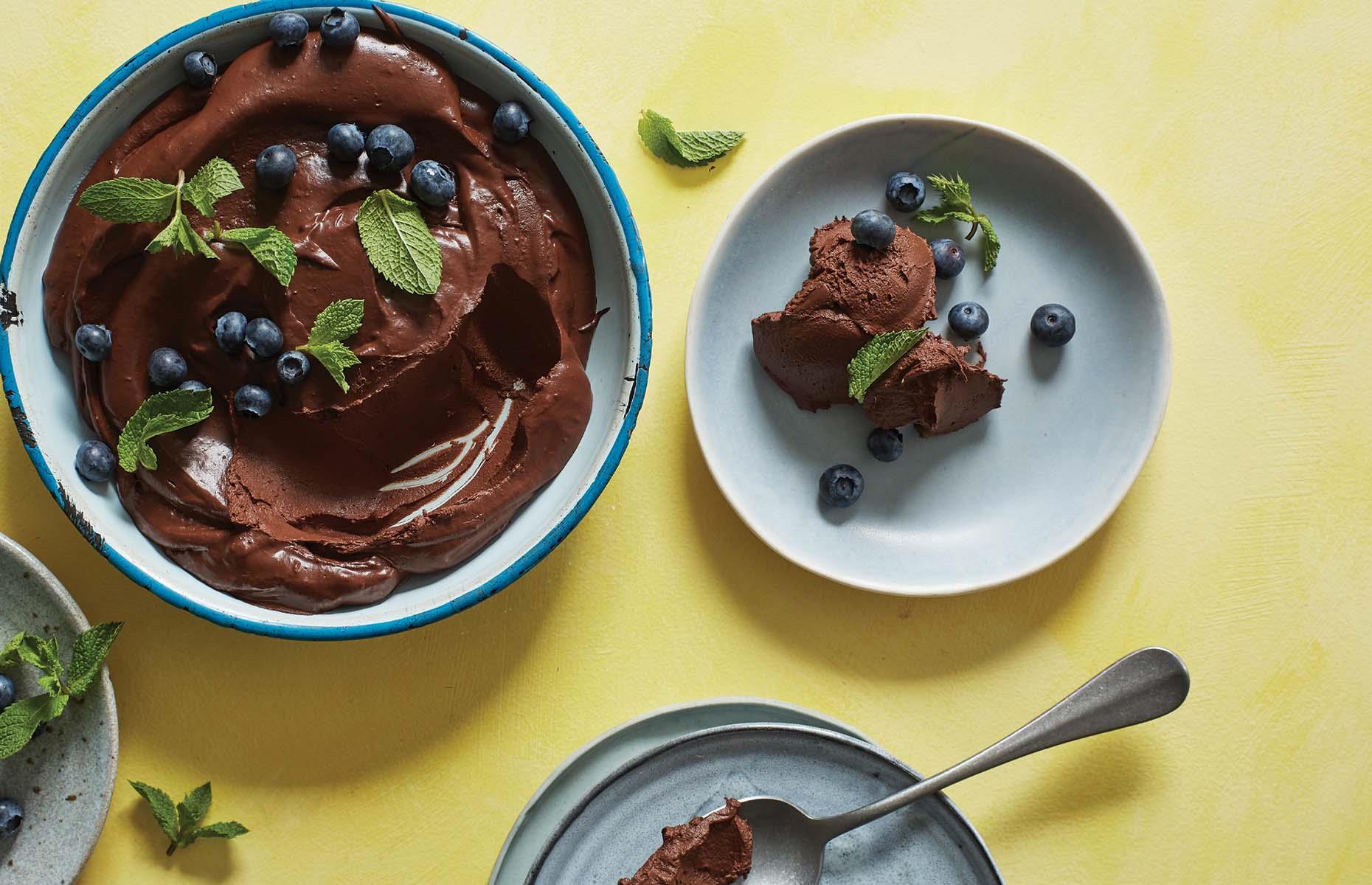 Banana and chocolate mousse