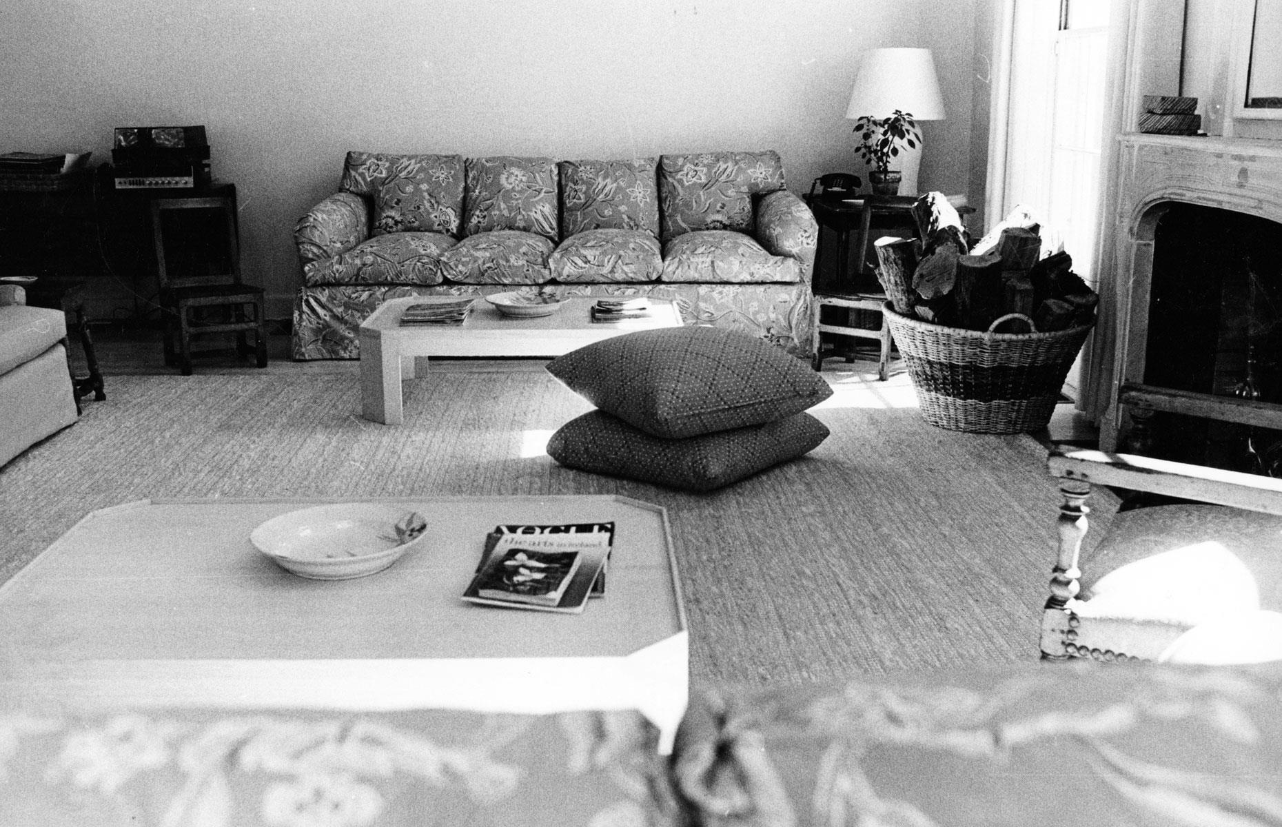 Modestly furnished interior