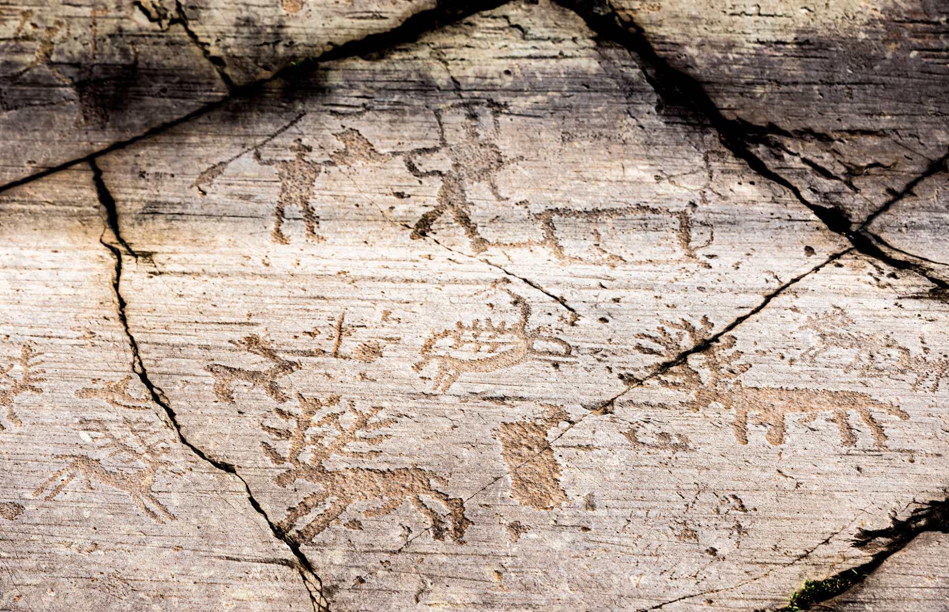 Rock Drawings in Valcamonica, Lombardy