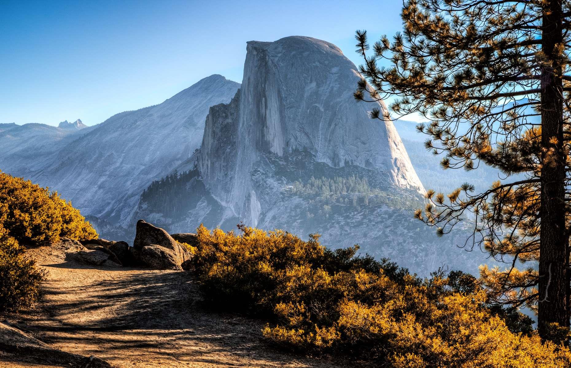 Cables on Half Dome, Yosemite National Park, California
