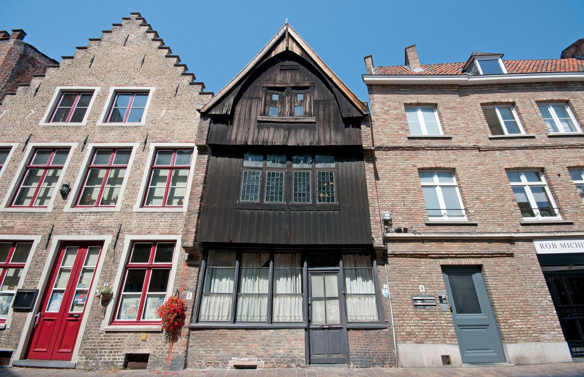 Wooden houses of Genthof and Kortewinkel, Bruges, Belgium