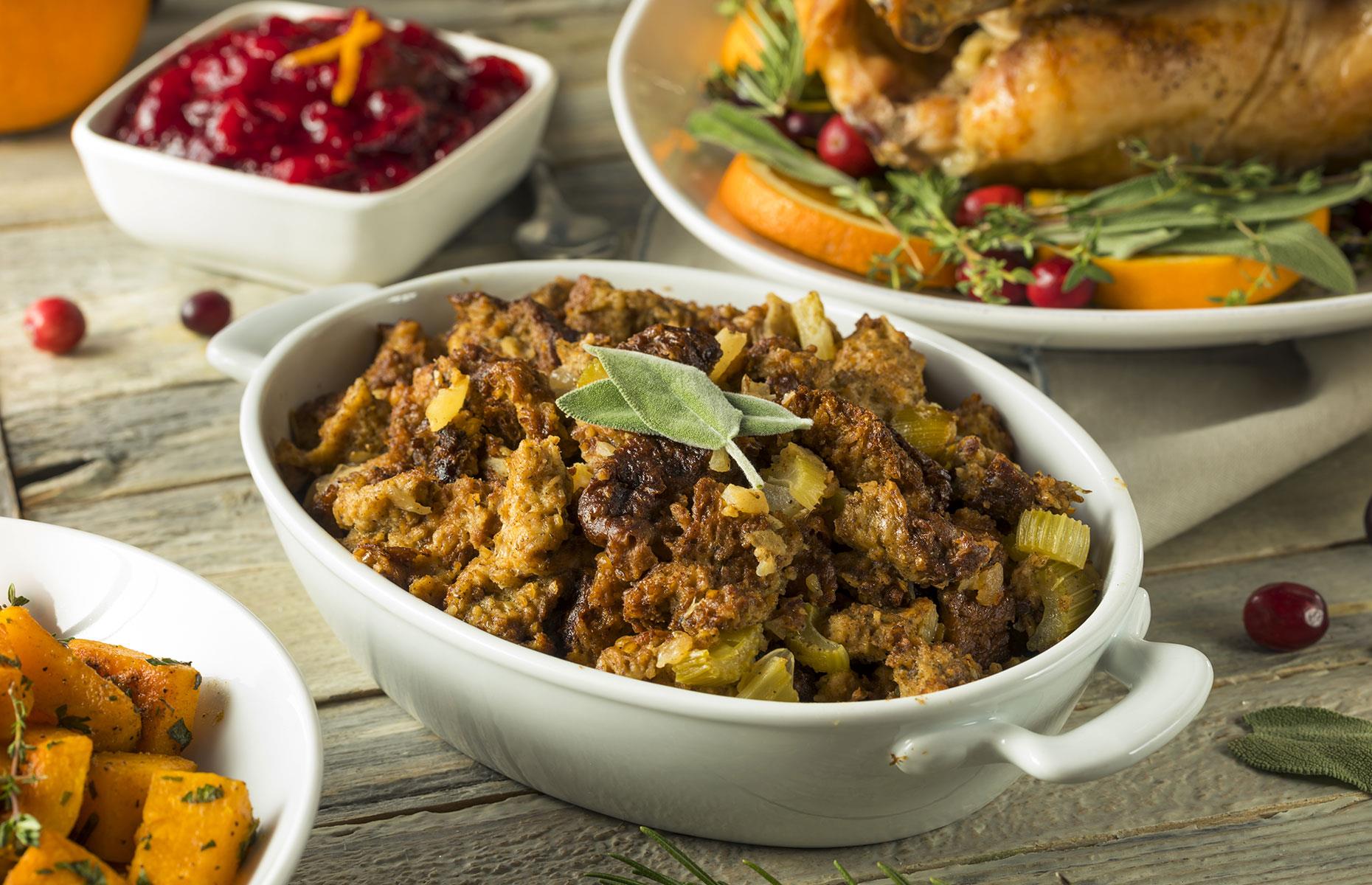 36. Undercooked turkey and stuffing