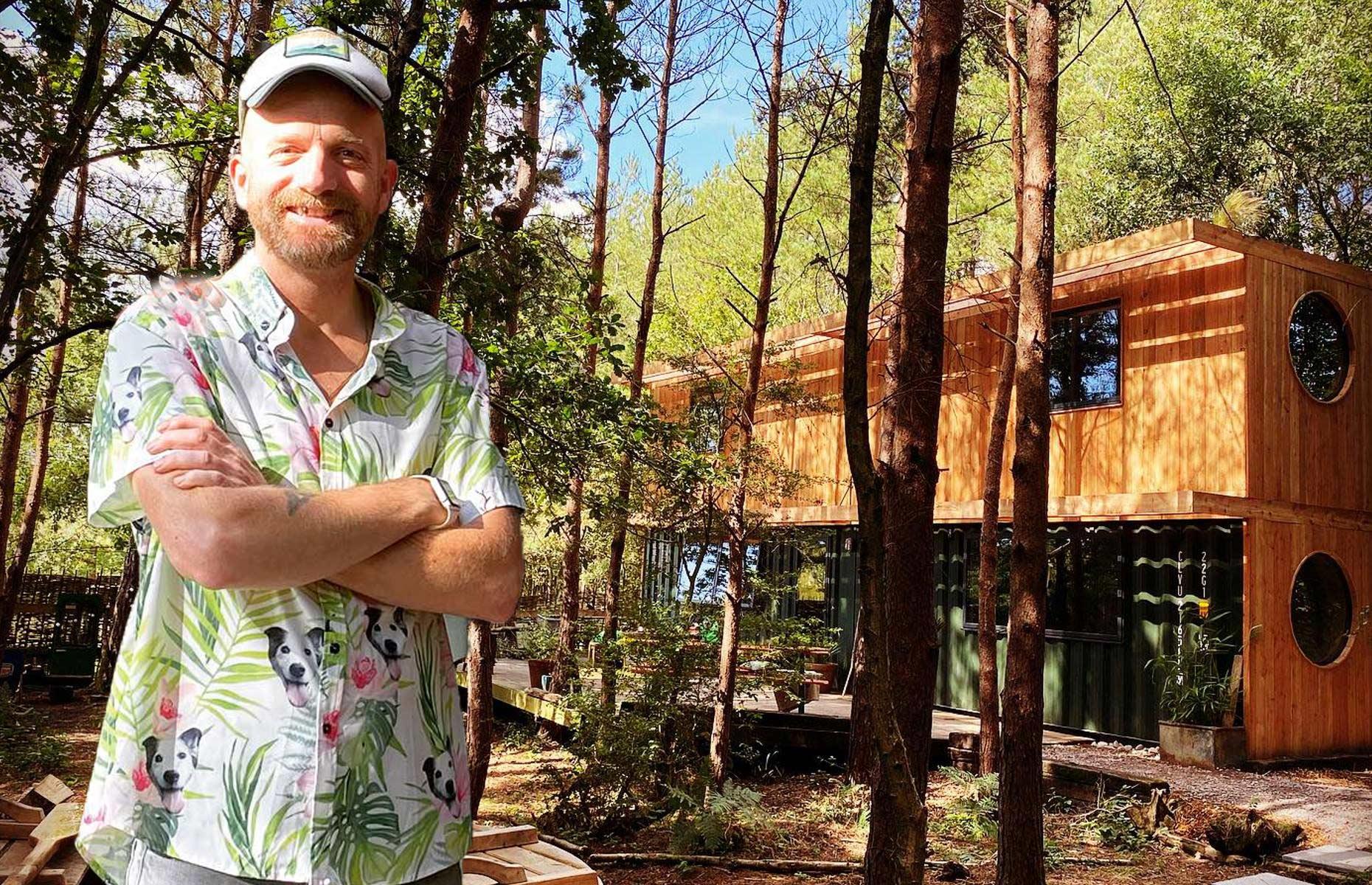 A sustainable getaway made entirely from recycled materials
