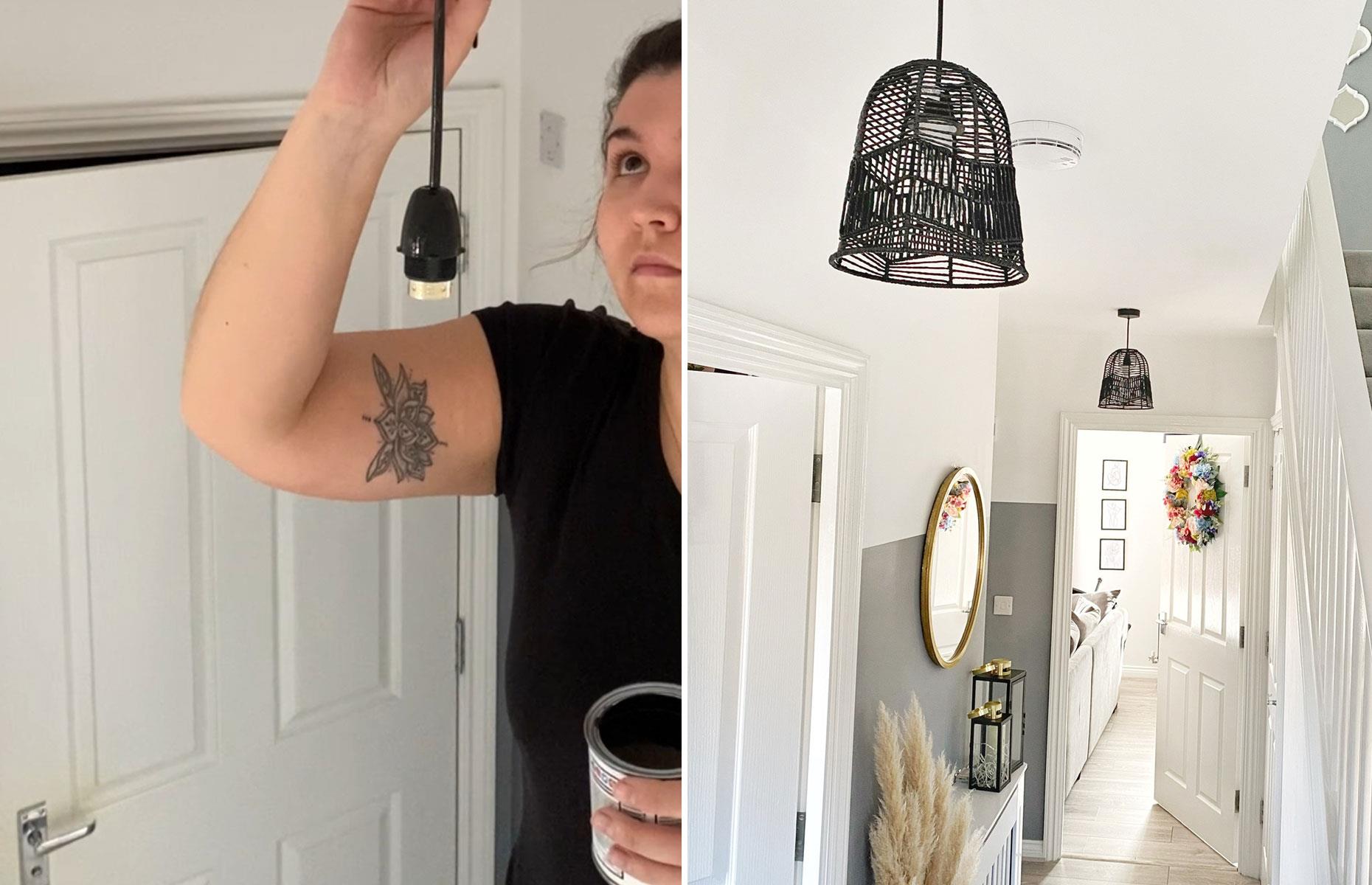 Painted light fittings