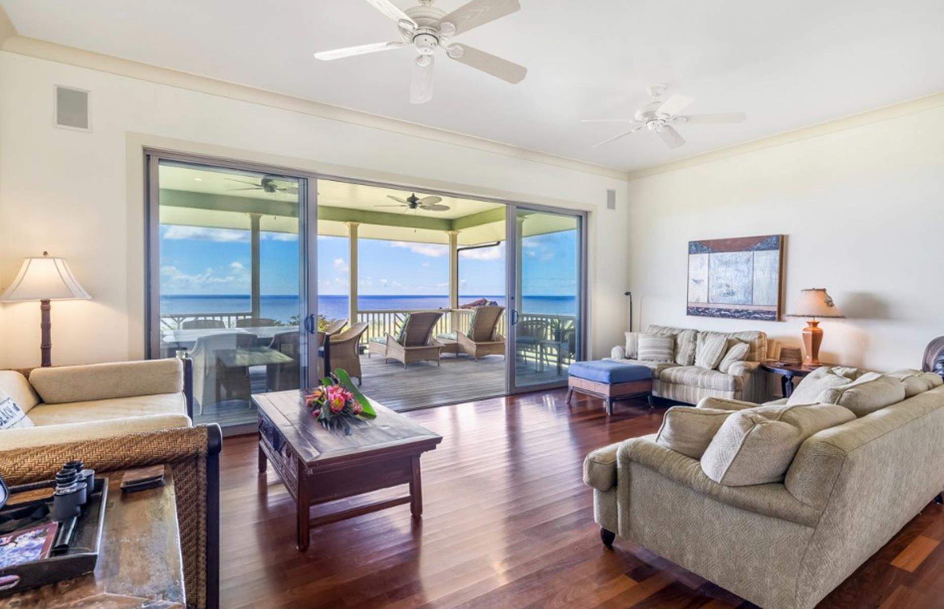 Ocean and mountain views