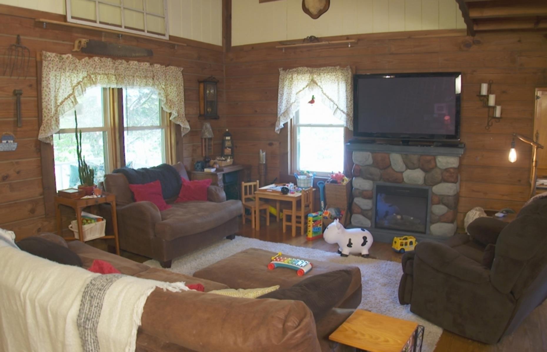 Before: rustic cabin
