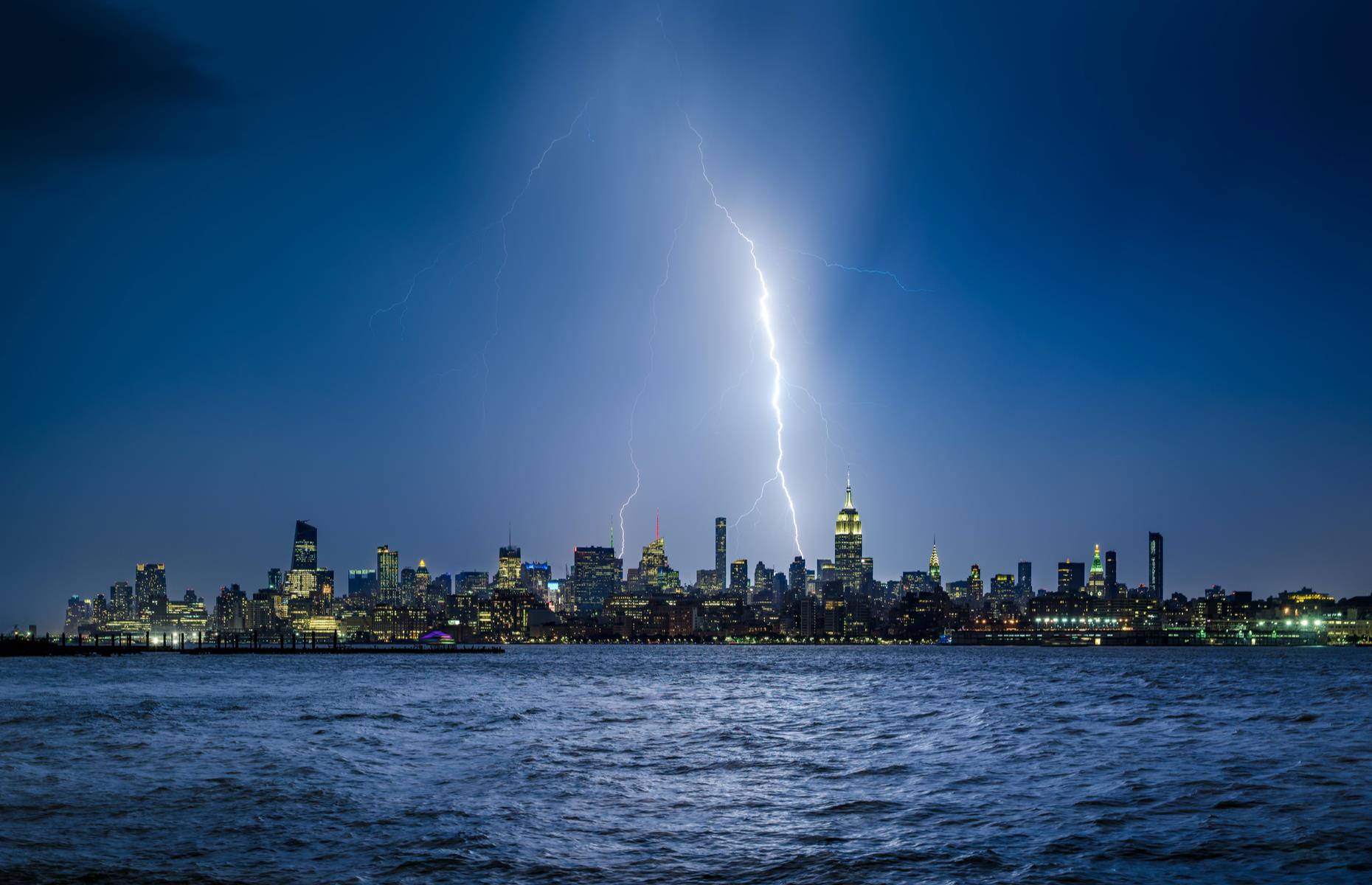 Lightning hits the Empire State Building 23 times a year