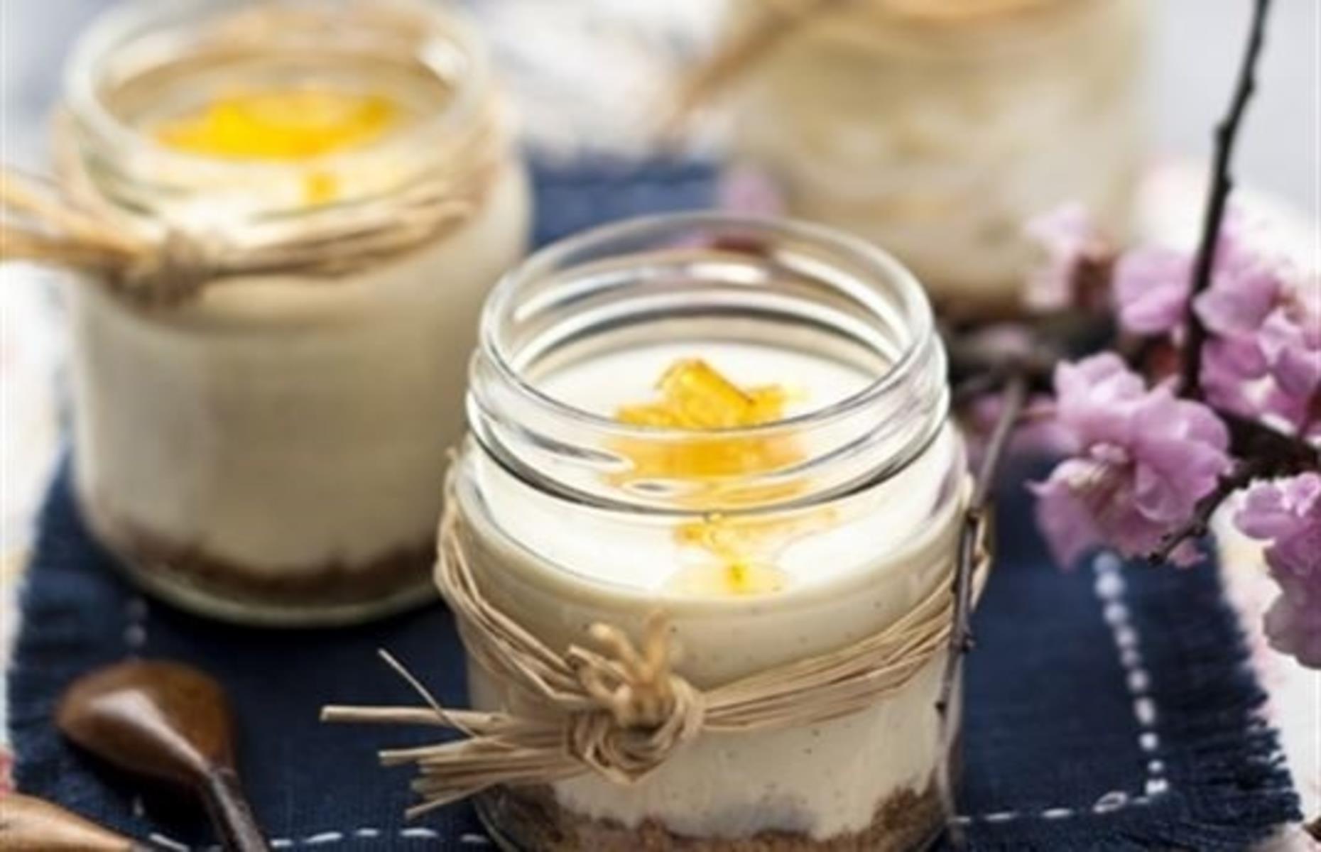 Yuzu and tofu cheesecakes