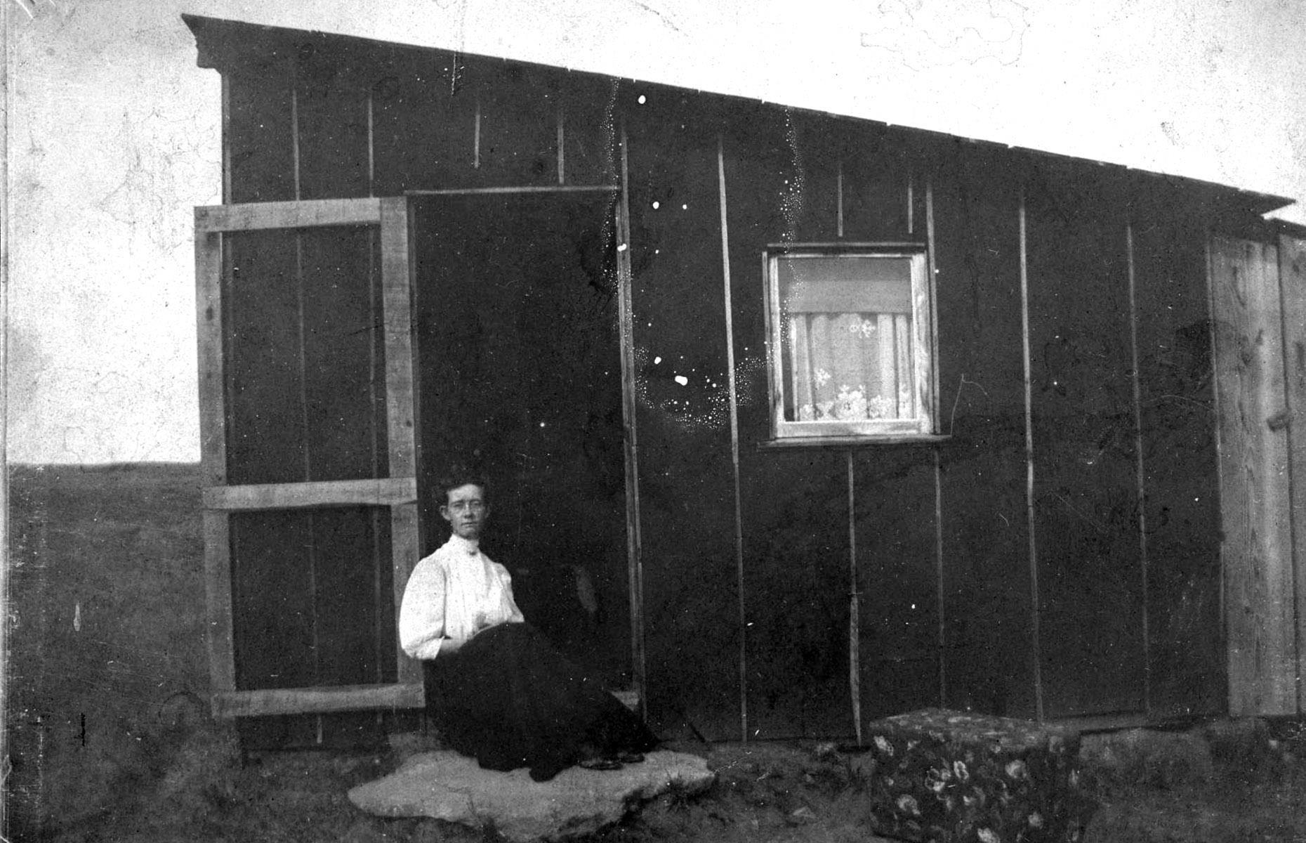 Hogar de Oline Steen, Dakota del Norte, 1900