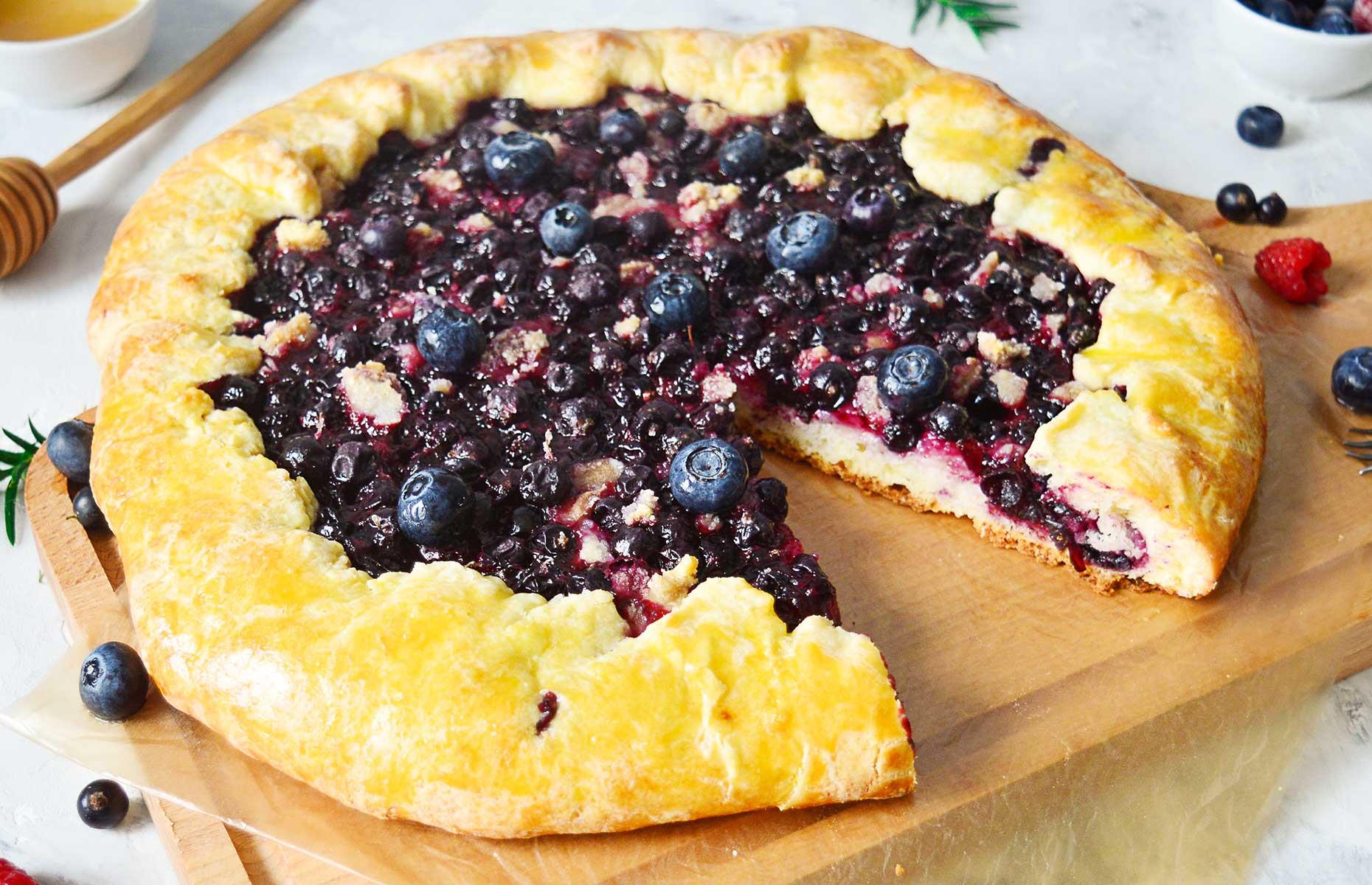 Summer berry galette