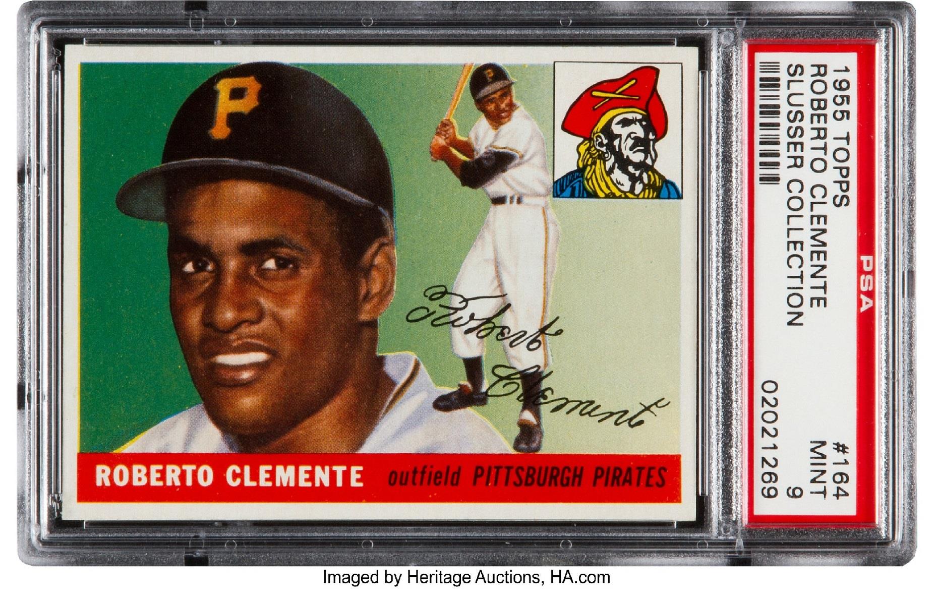 ROBERTO CLEMENTE HOF 1955 Topps Rookie RC #164 Pittsburgh Pirates REPRINT -  Baseball Card