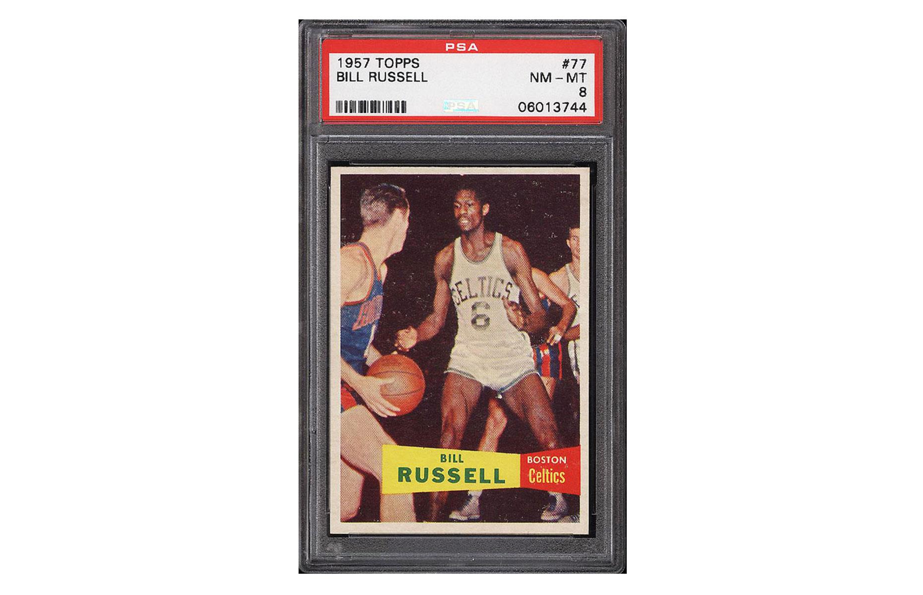 1957 – Topps Basketball Bill Russell #77 Trading Card: $23,000+ (£17k+)