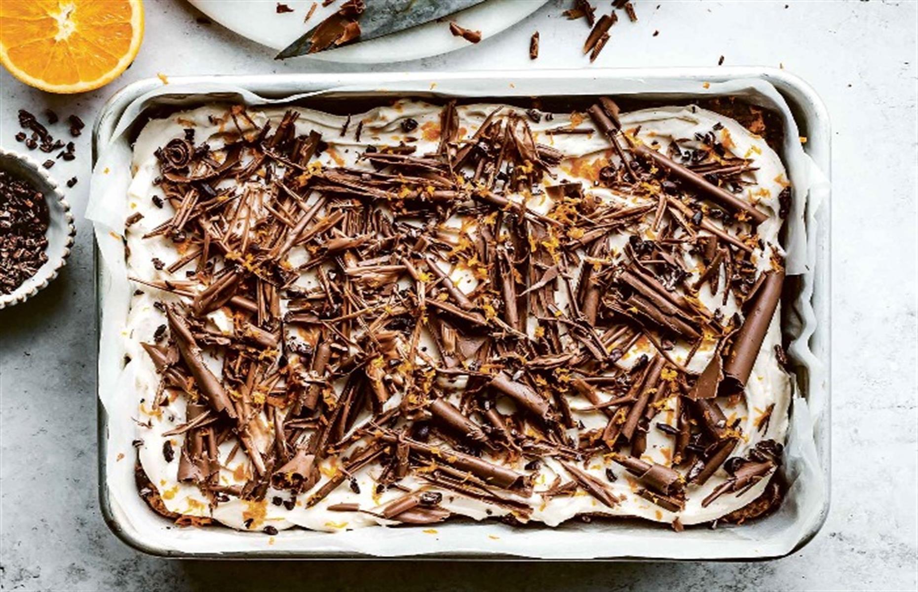36. Chocolate and cardamom carrot cake
