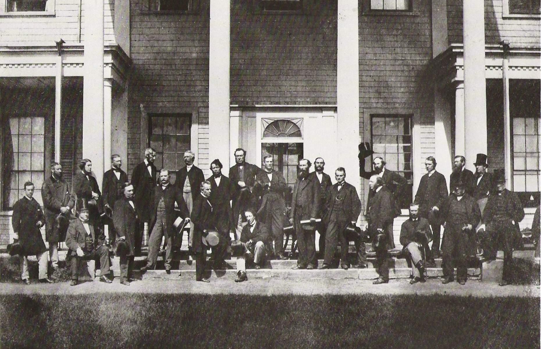1864: delegates at the Charlottetown Conference, Prince Edward Island