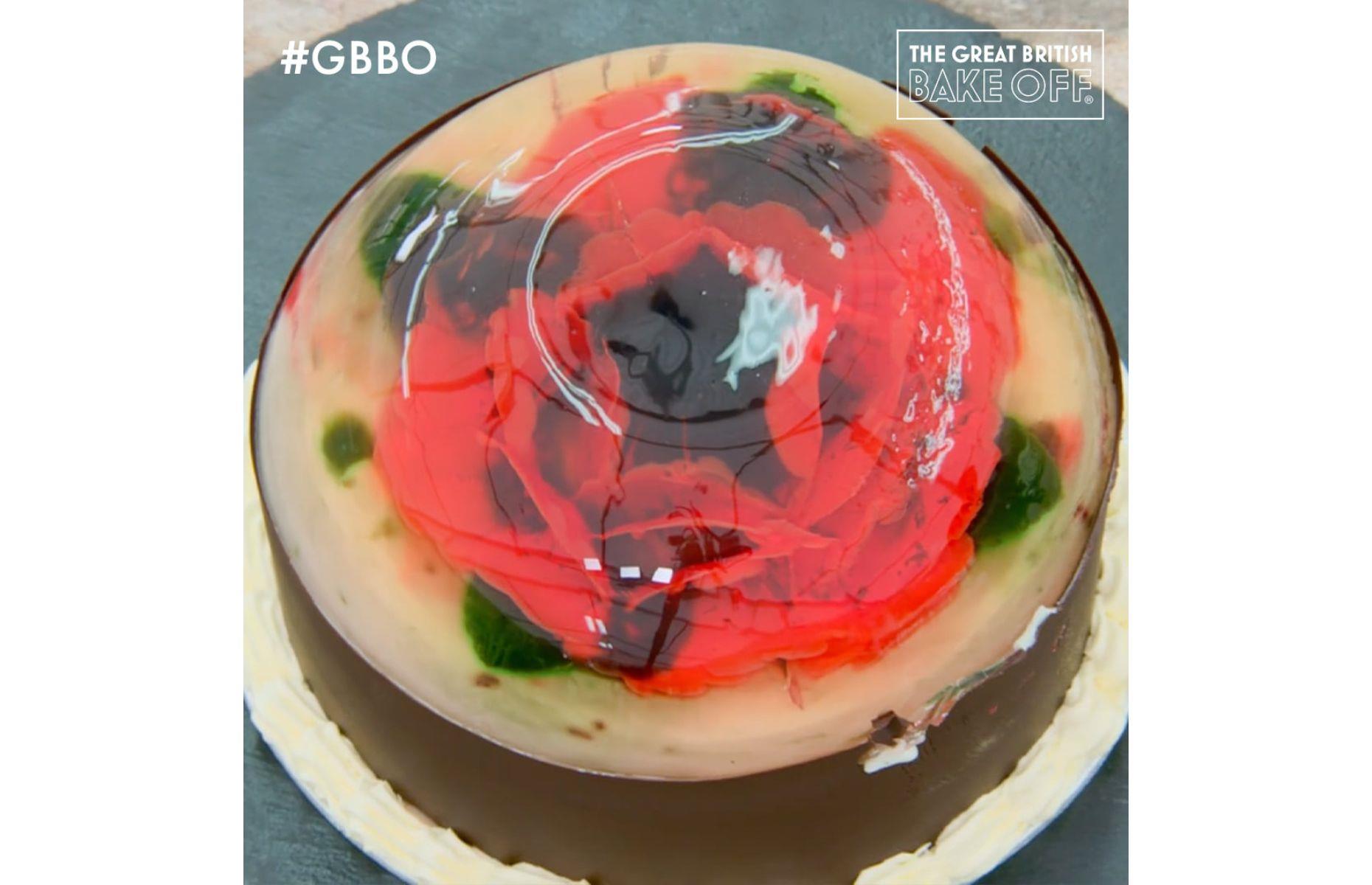 29: Hermine Dossou’s chocolate and raspberry mousse jelly cake, 2020