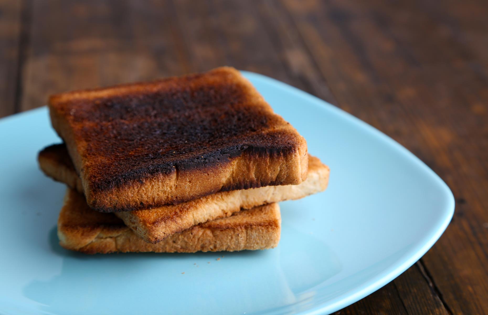 Burnt bread. My Bread was Burnt to a crisp.