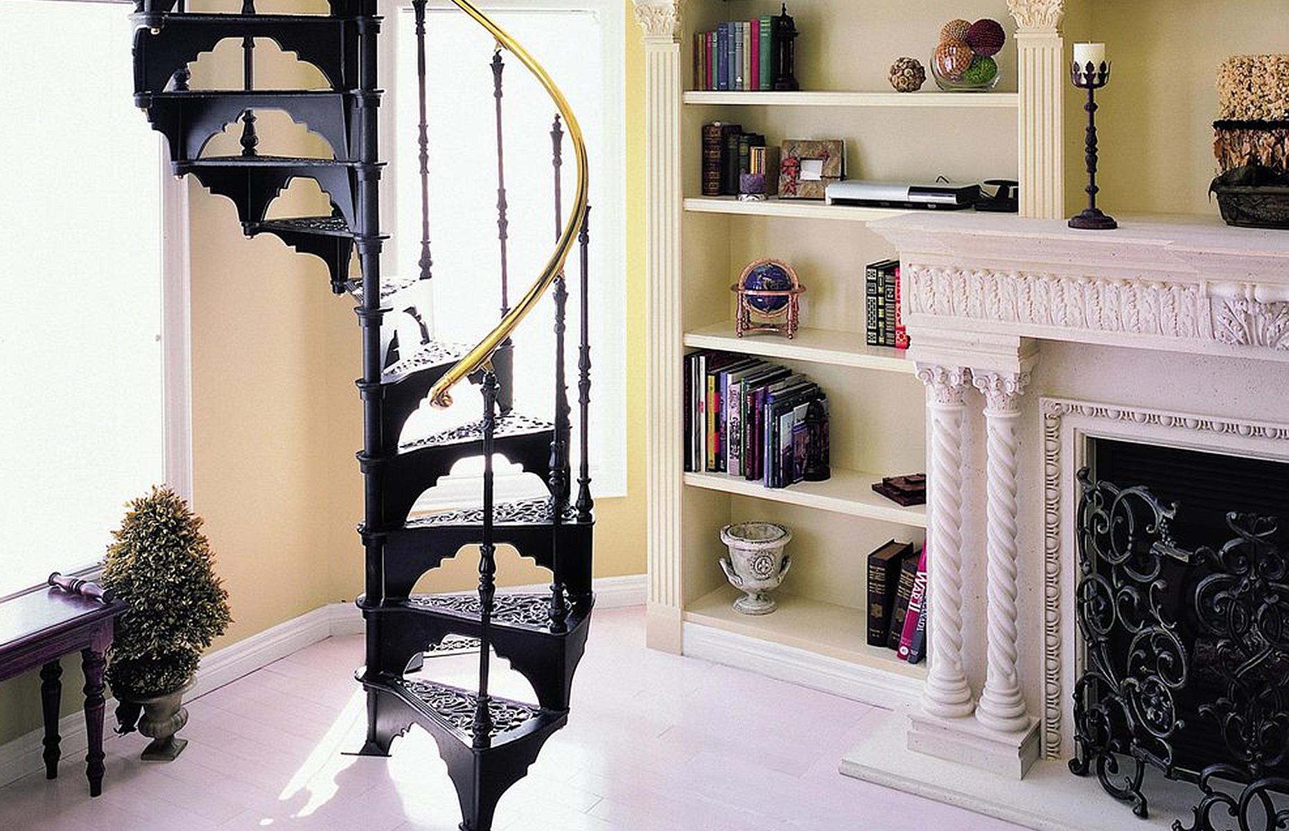 Metal spiral staircase