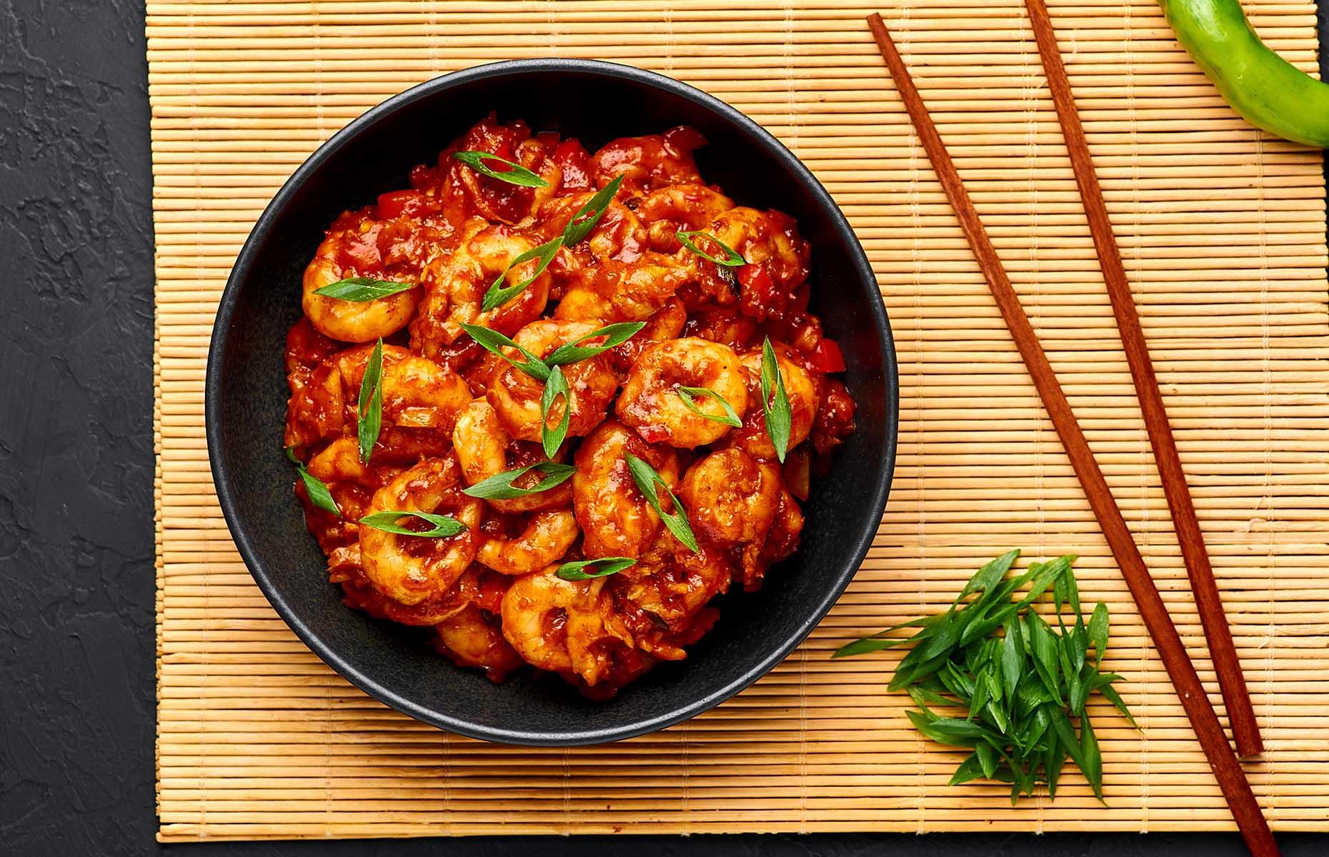 Sichuan prawns 