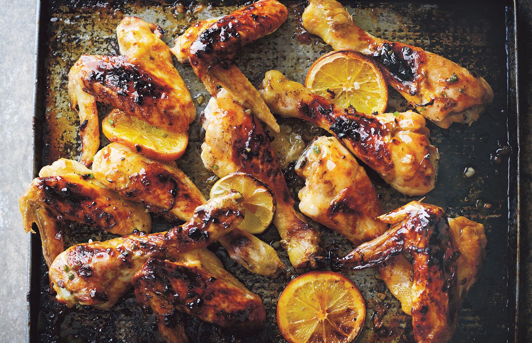 Chicken with lime, orange and jalapeño
