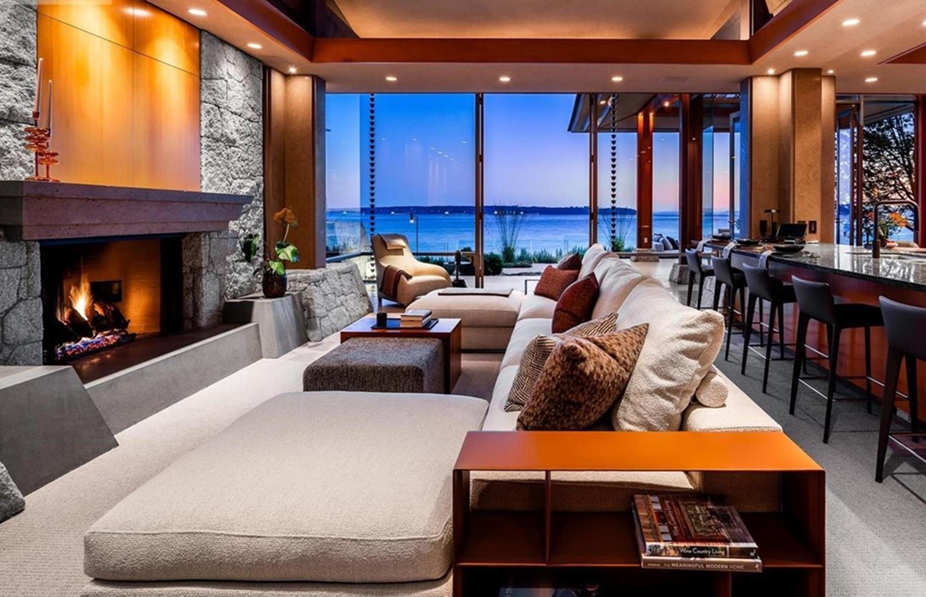 Waterfront estate: overflowing with amenities