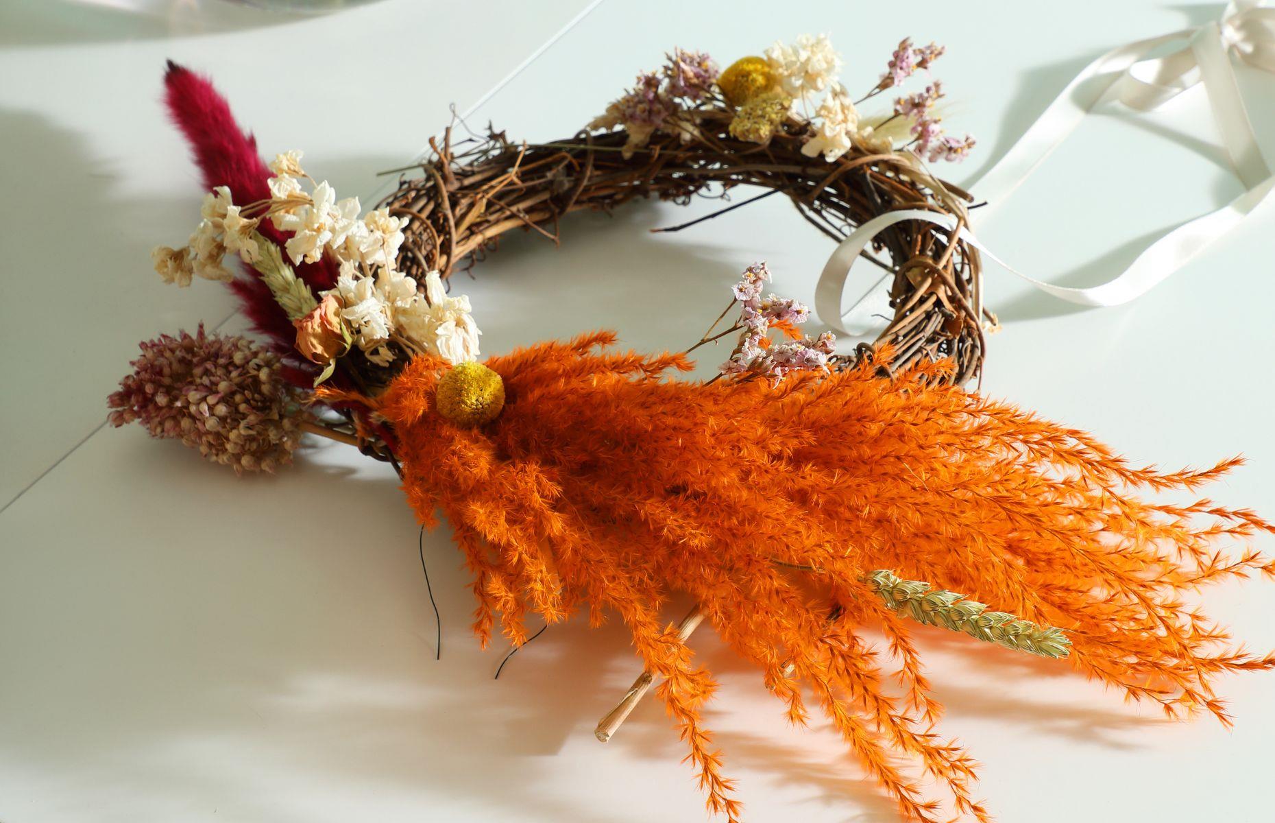 Create a pretty floral hoop