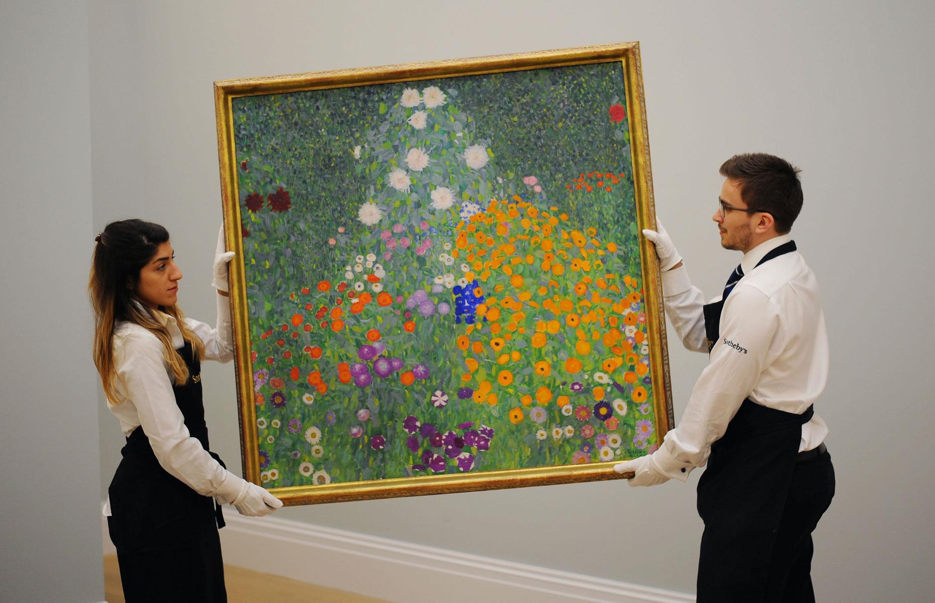 March: Gustav Klimt's 'Bauerngarten (Blumengarten)' sells for a record $63 million (£48m)