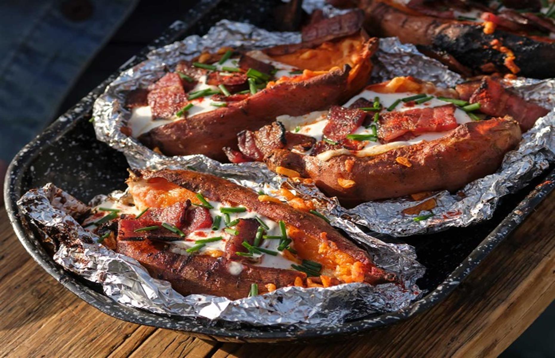 Stuffed sweet potatoes